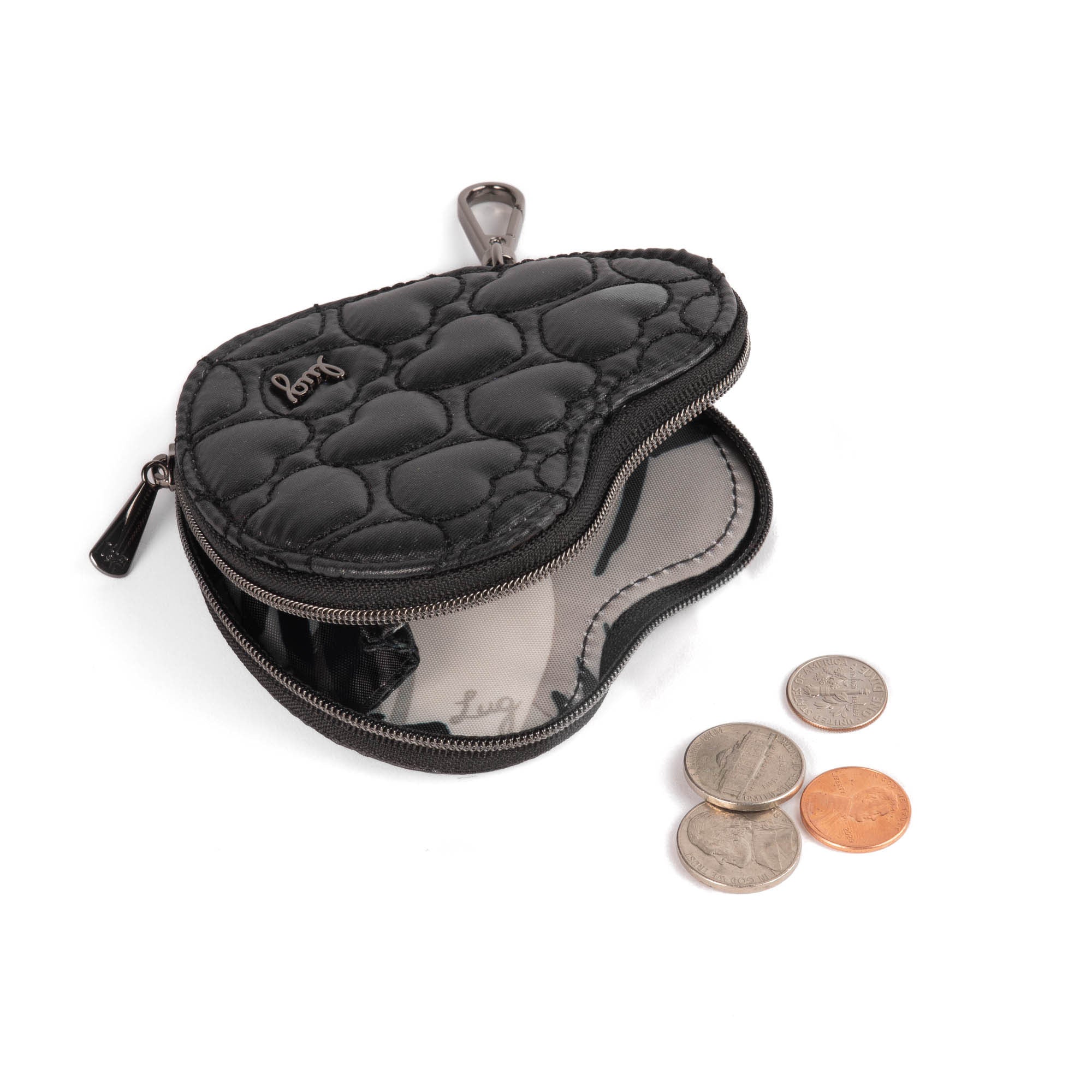 Heart Pouch - METALLIC BLACK - HeartPouch_MetallicBlack_042