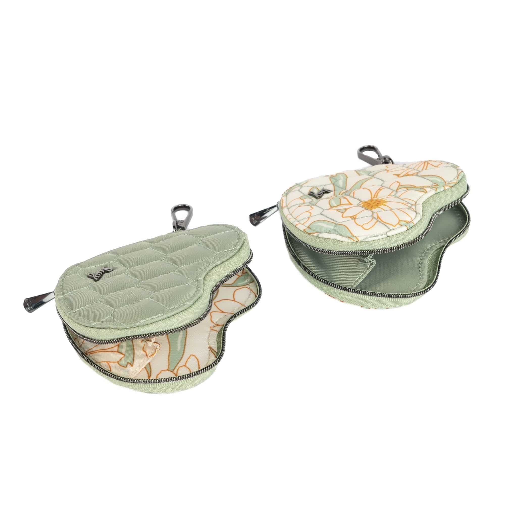 Heart Pouch 2pc Set - SAGE GREEN SAGE DAISIES - HeartPouches2PCS_SageDaisies_SageGreen_03_903c1946-3892-4973-bc63-823828aaedd9