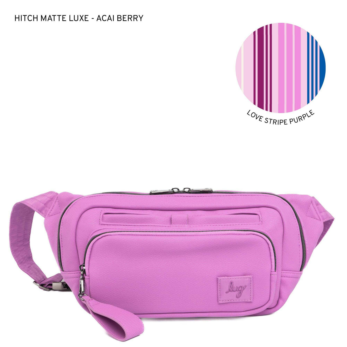 Hitch Matte Luxe VL Belt Bag - ACAI BERRY - HitchML_AcaiBerry_LL