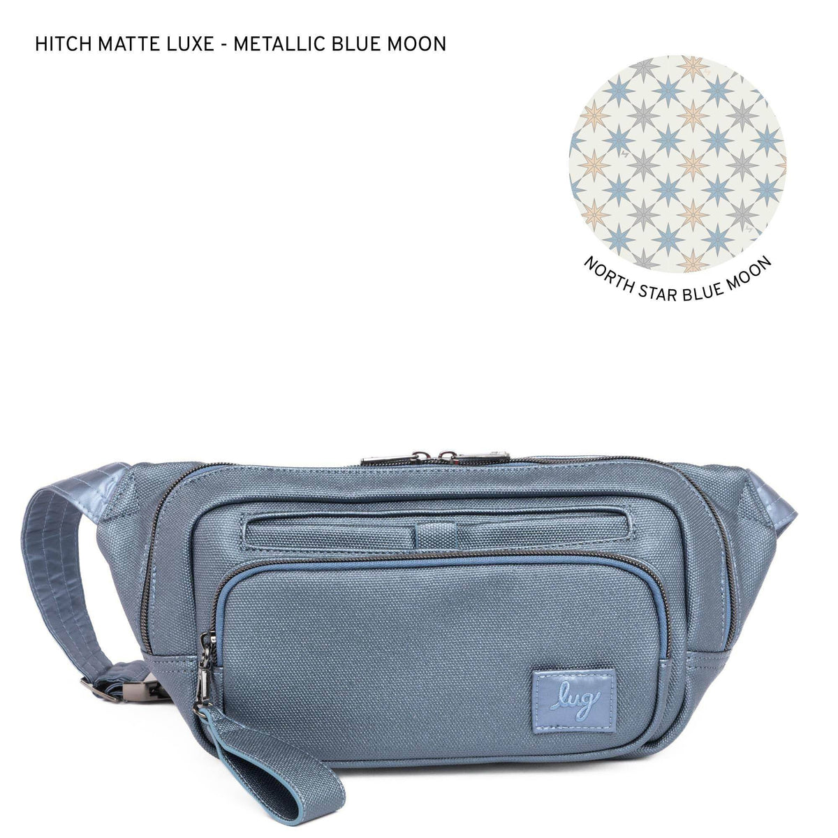 Hitch Matte Luxe VL Belt Bag - METALLIC BLUE MOON - HitchML_MetallicBlueMoon_LL