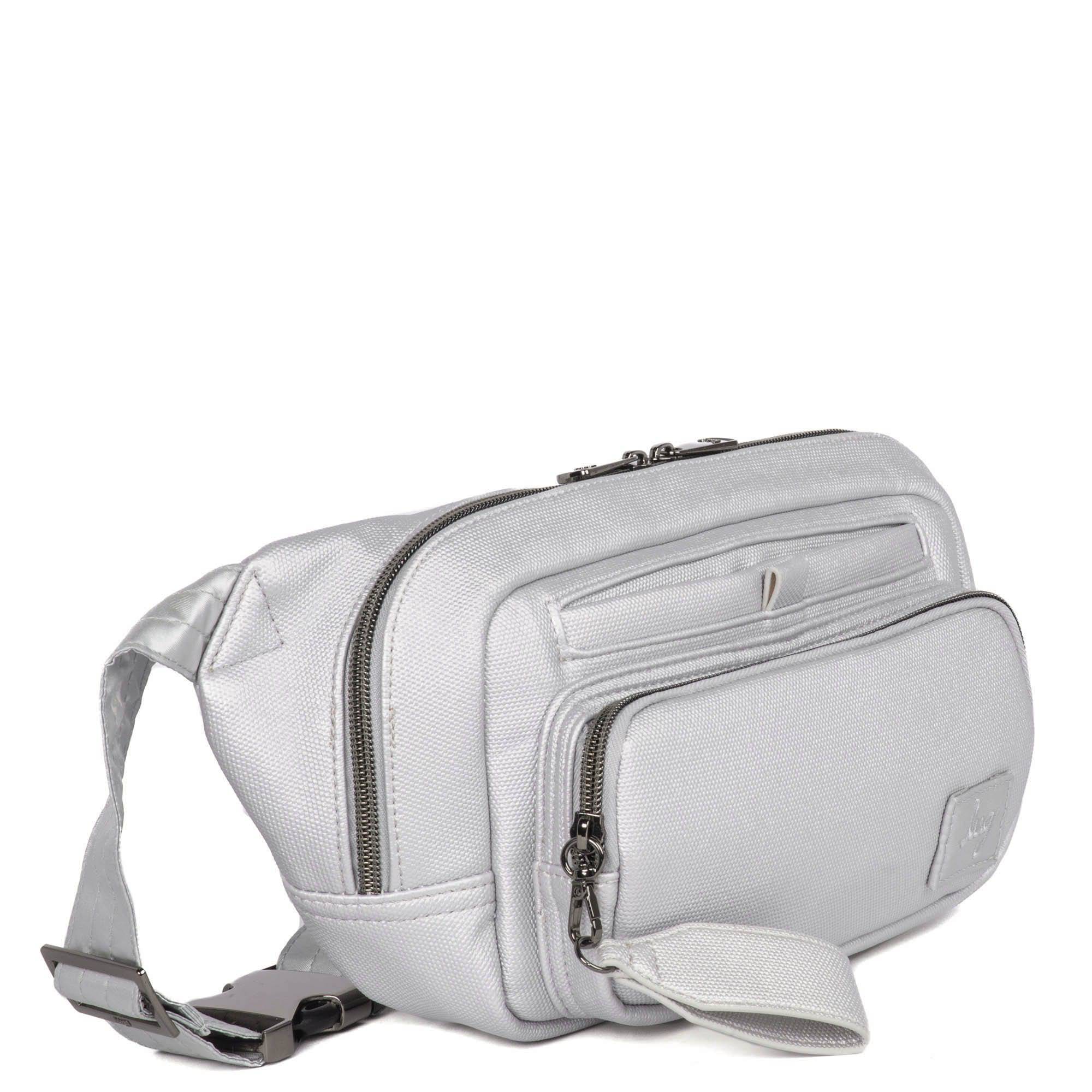 Hitch Matte Luxe VL Belt Bag - SILVER - HitchML_Silver_02