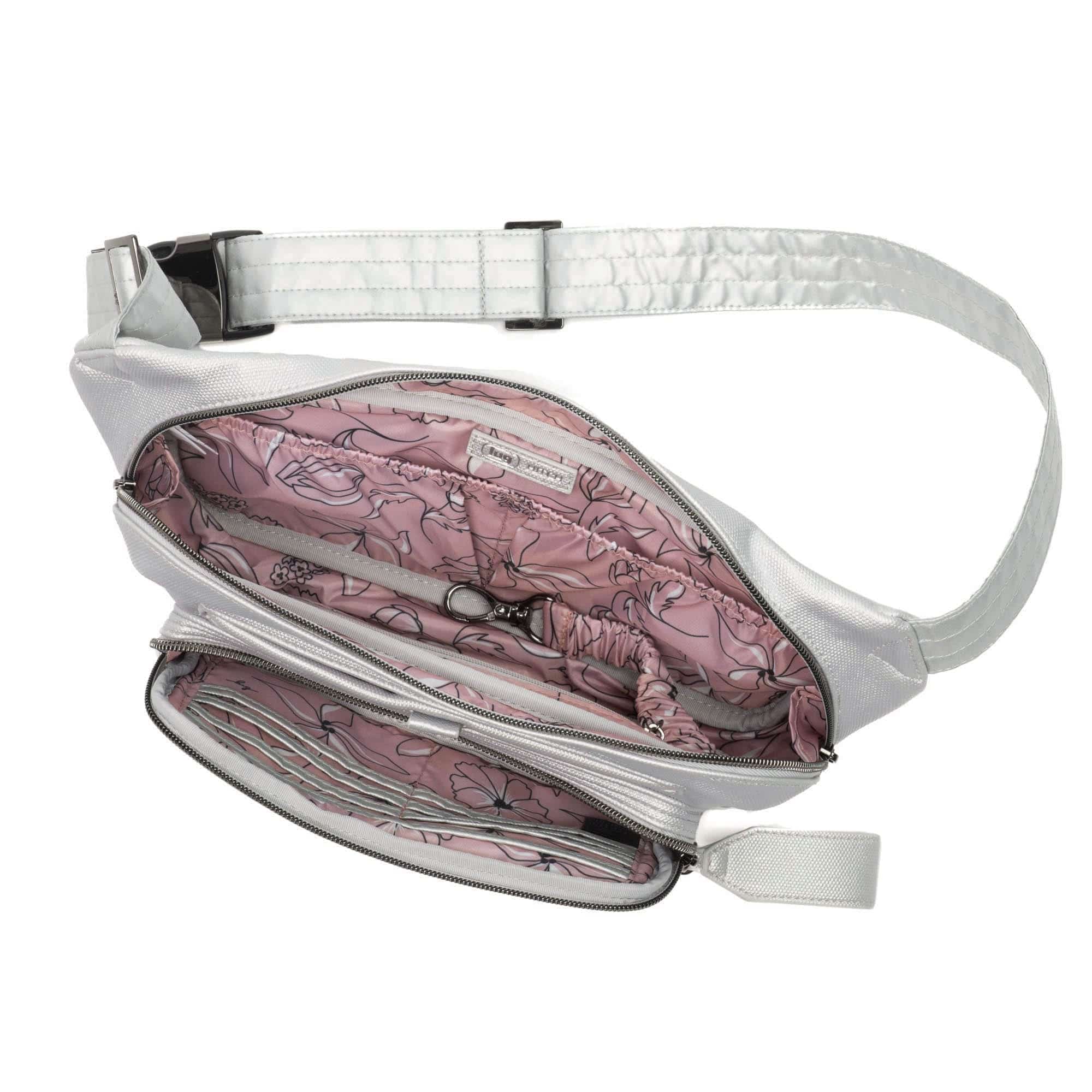 Hitch Matte Luxe VL Belt Bag - SILVER - HitchML_Silver_05