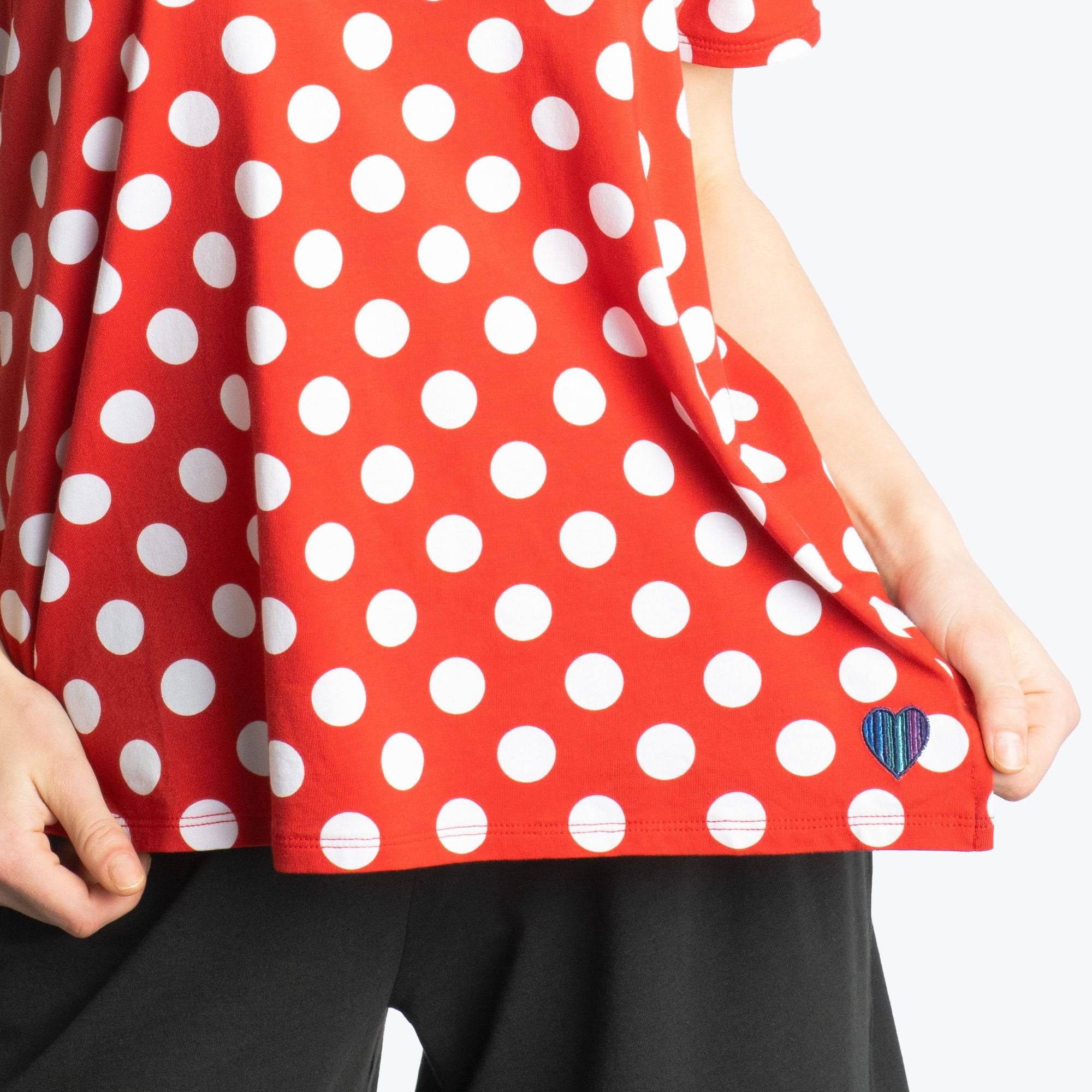 Hopper Cotton Jersey Tee - CRIMSON LARGE DOT - HopperCottonJerseyTee_CrimsonLargeDot_04