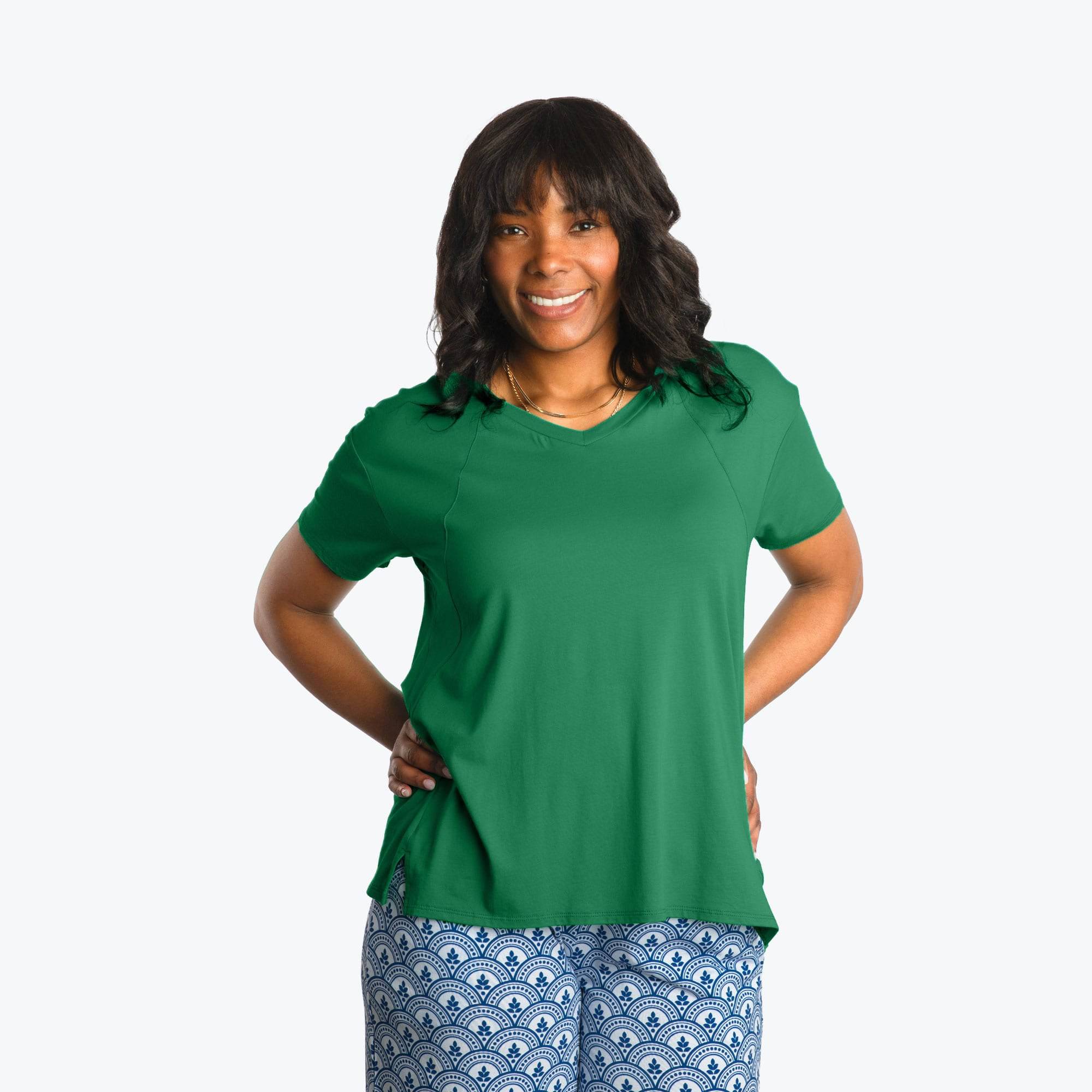 Hopper Cotton Jersey Tee - EMERALD GREEN - HopperCottonJerseyTee_EmeraldGreen_01