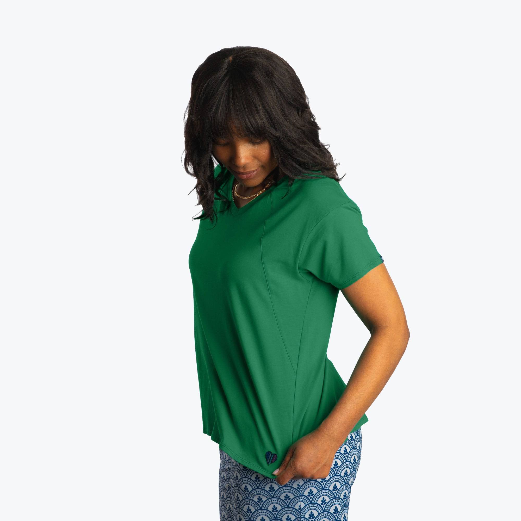 Hopper Cotton Jersey Tee - EMERALD GREEN - HopperCottonJerseyTee_EmeraldGreen_03