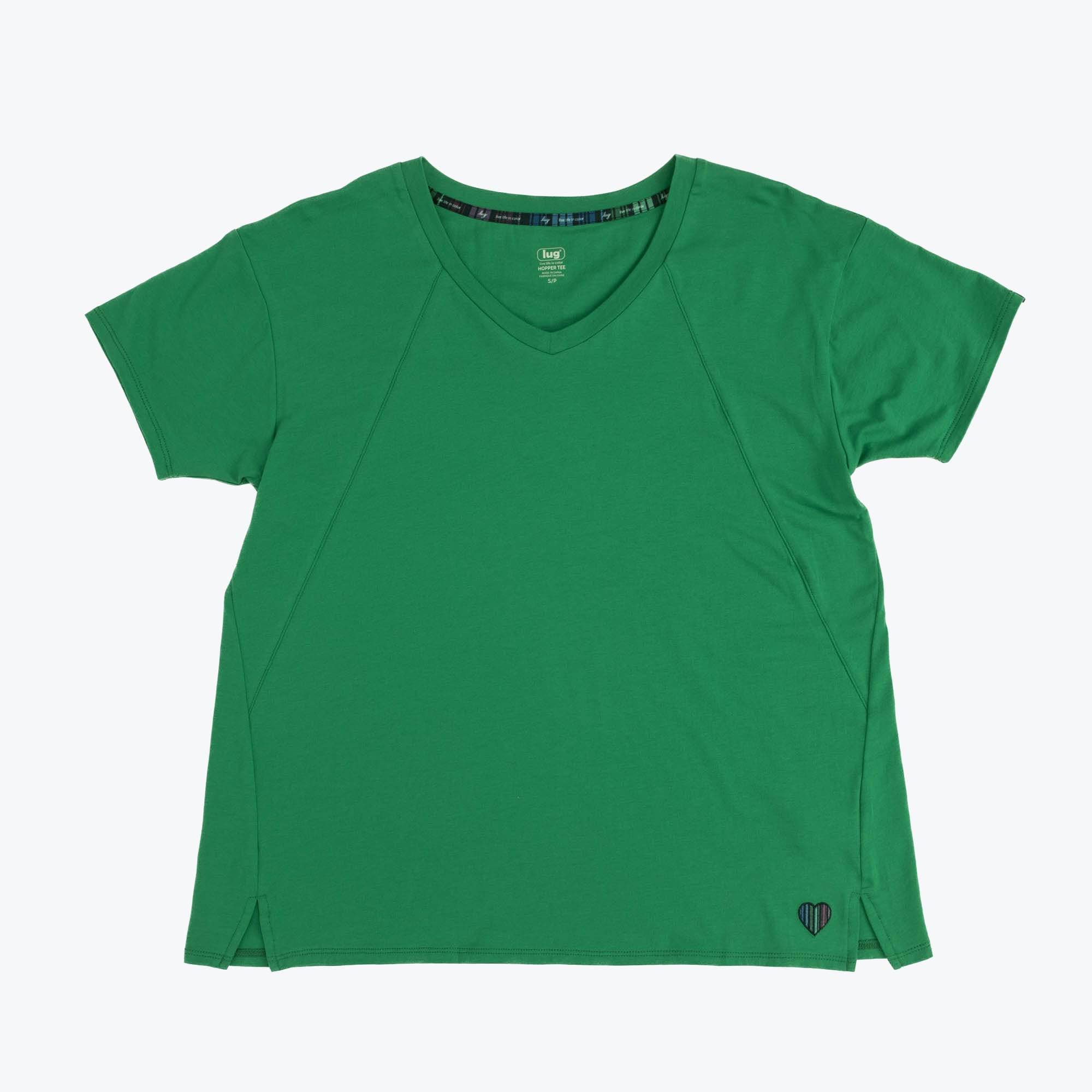 Hopper Cotton Jersey Tee - EMERALD GREEN - HopperCottonJerseyTee_EmeraldGreen_Flatlay