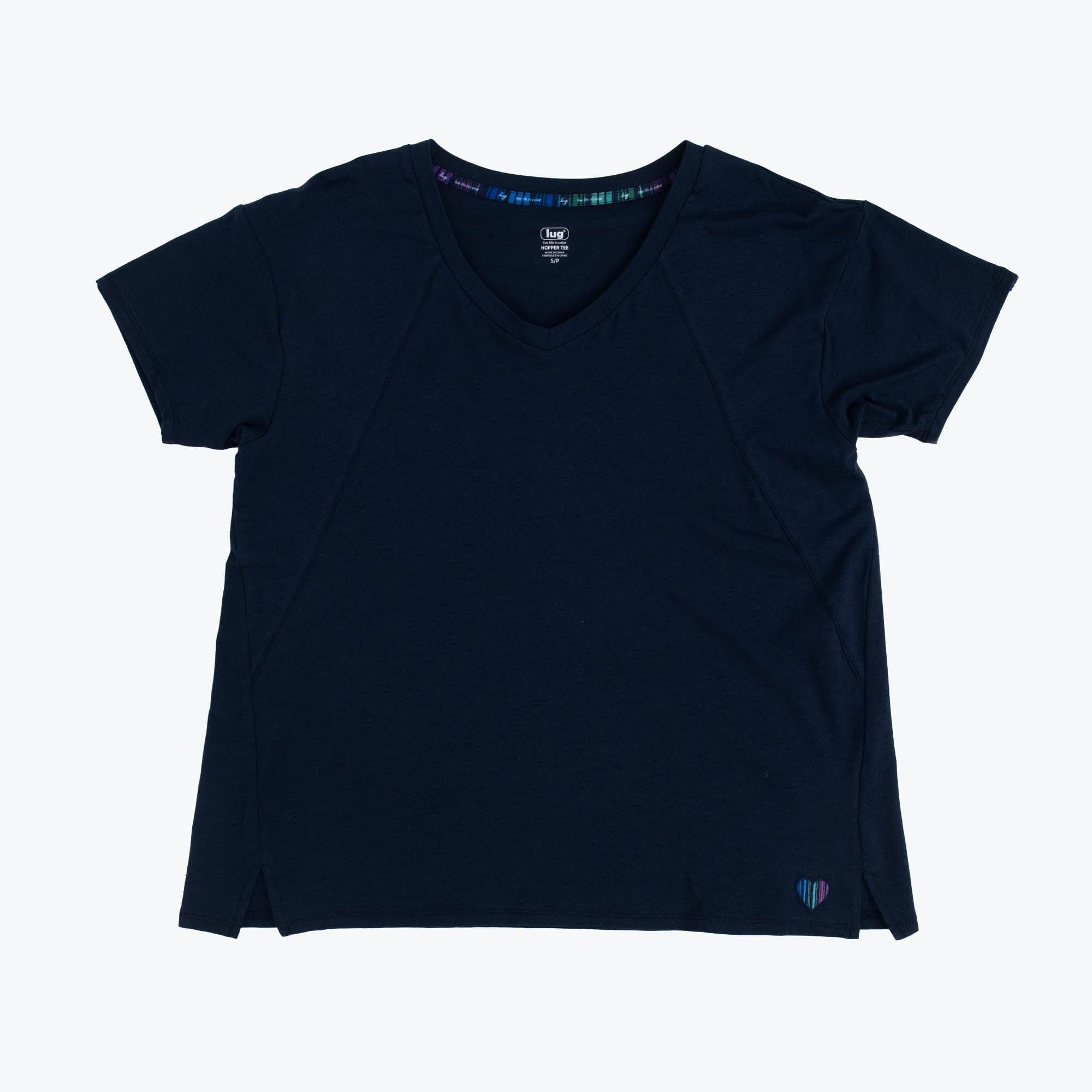 Hopper Cotton Jersey Tee - NAVY BLUE - HopperCottonJerseyTee_NavyBlue_Flatlay