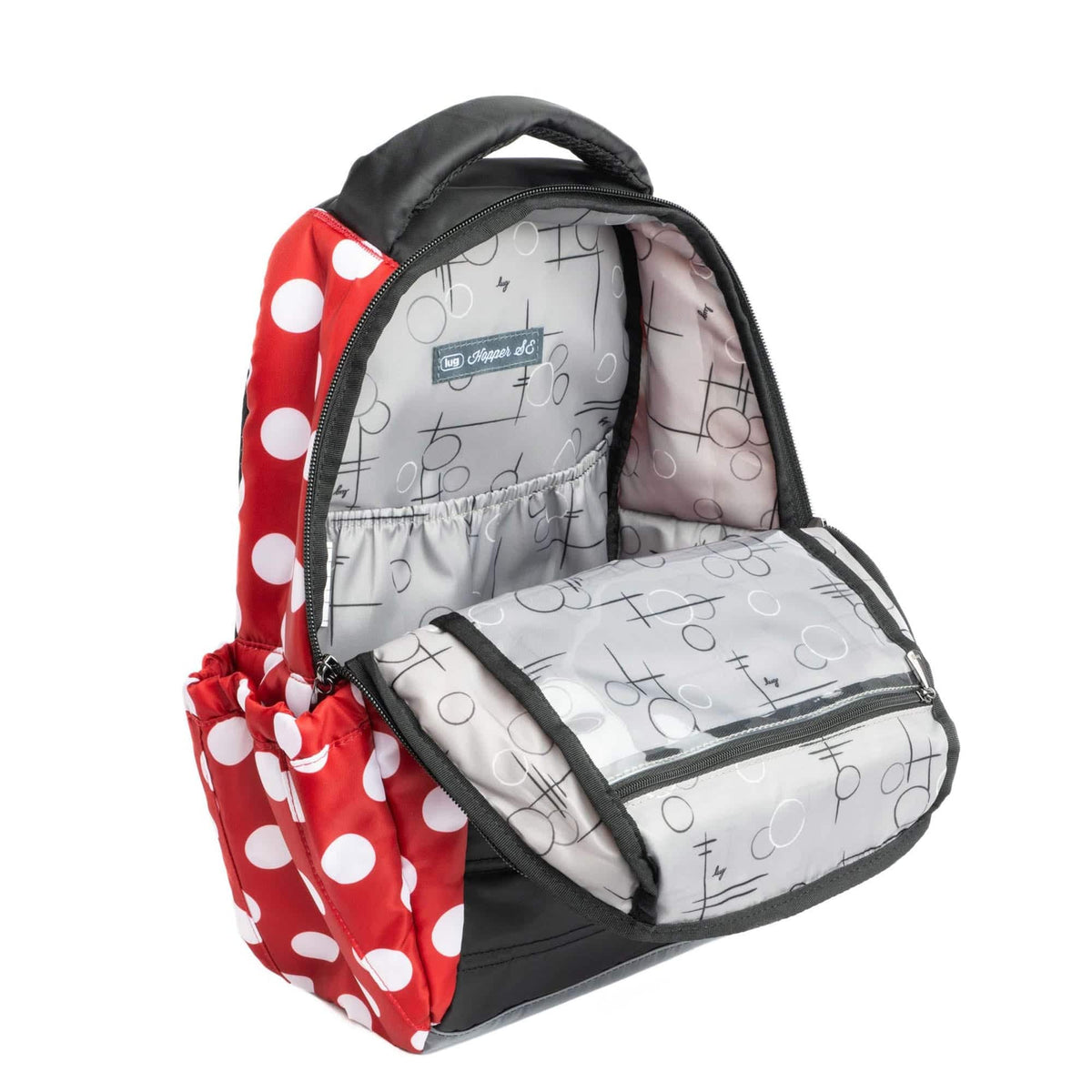 Hopper SE Backpack - CRIMSON LARGE DOT - HopperSE_CrimsonLGDot_05