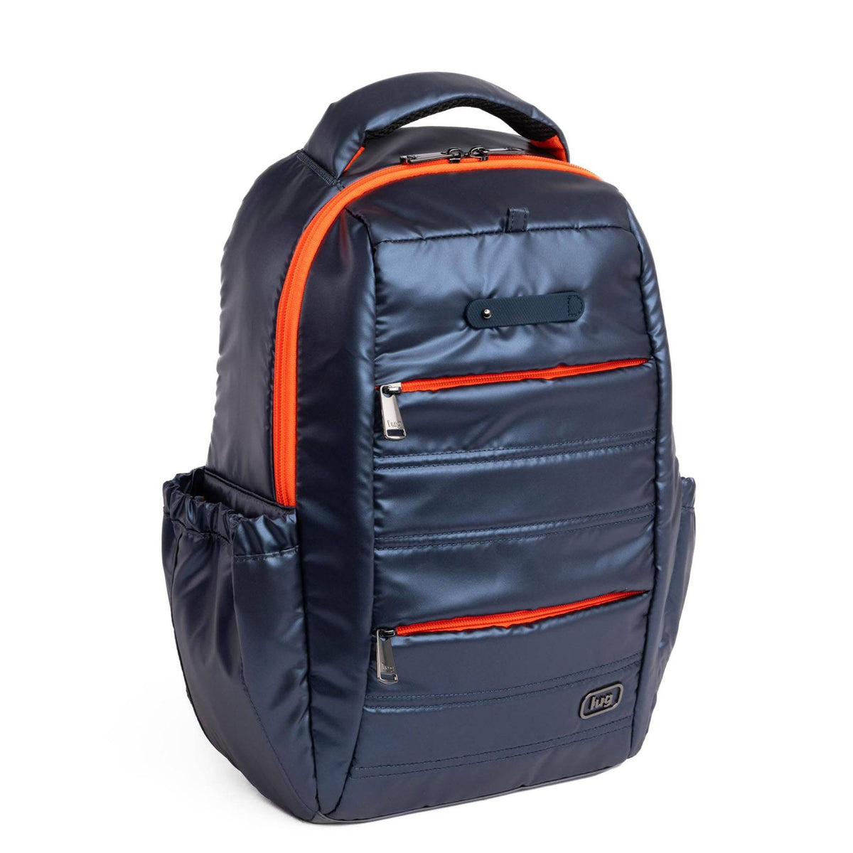 Hopper SE Backpack - METALLIC INDIGO WITH CORAL NEON - HopperSE_MetallicIndigo_CoralNeon_02