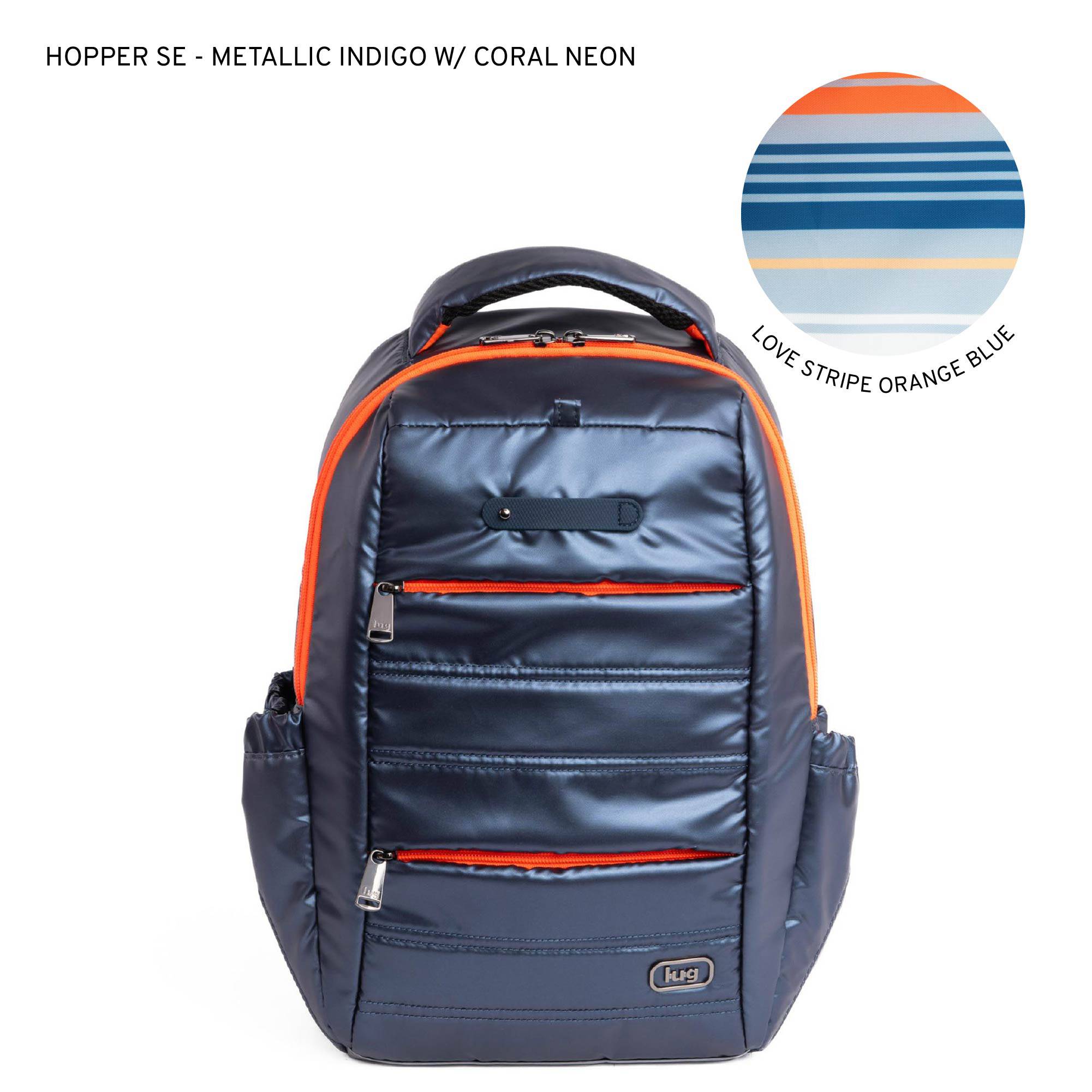 Hopper SE Backpack - METALLIC INDIGO WITH CORAL NEON - HopperSE_MetallicIndigo_CoralNeon_LL_lrfhi7