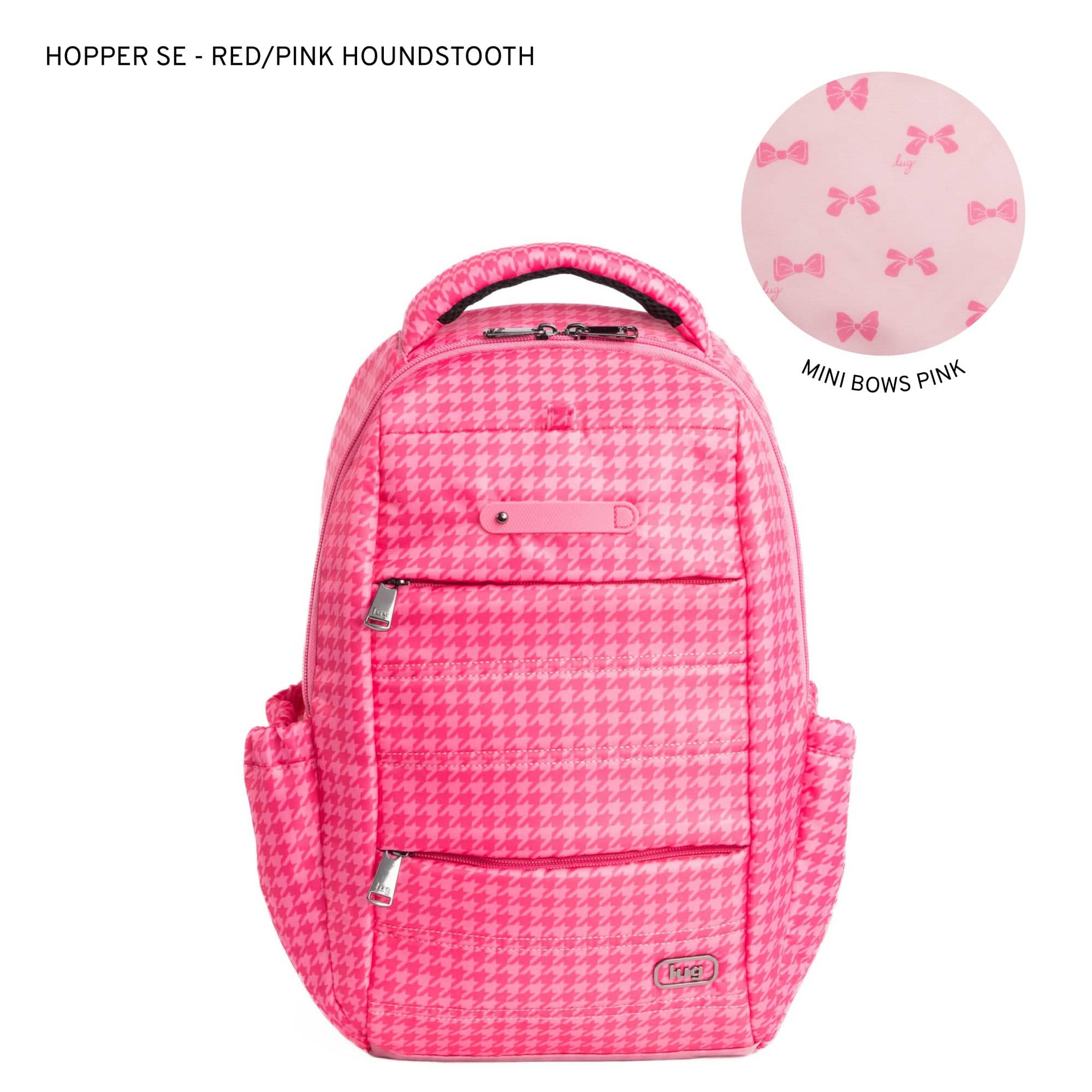 Hopper SE Backpack - RED PINK HOUNDSTOOTH - HopperSE_RedPinkHoundstooth_LL_hplhnk