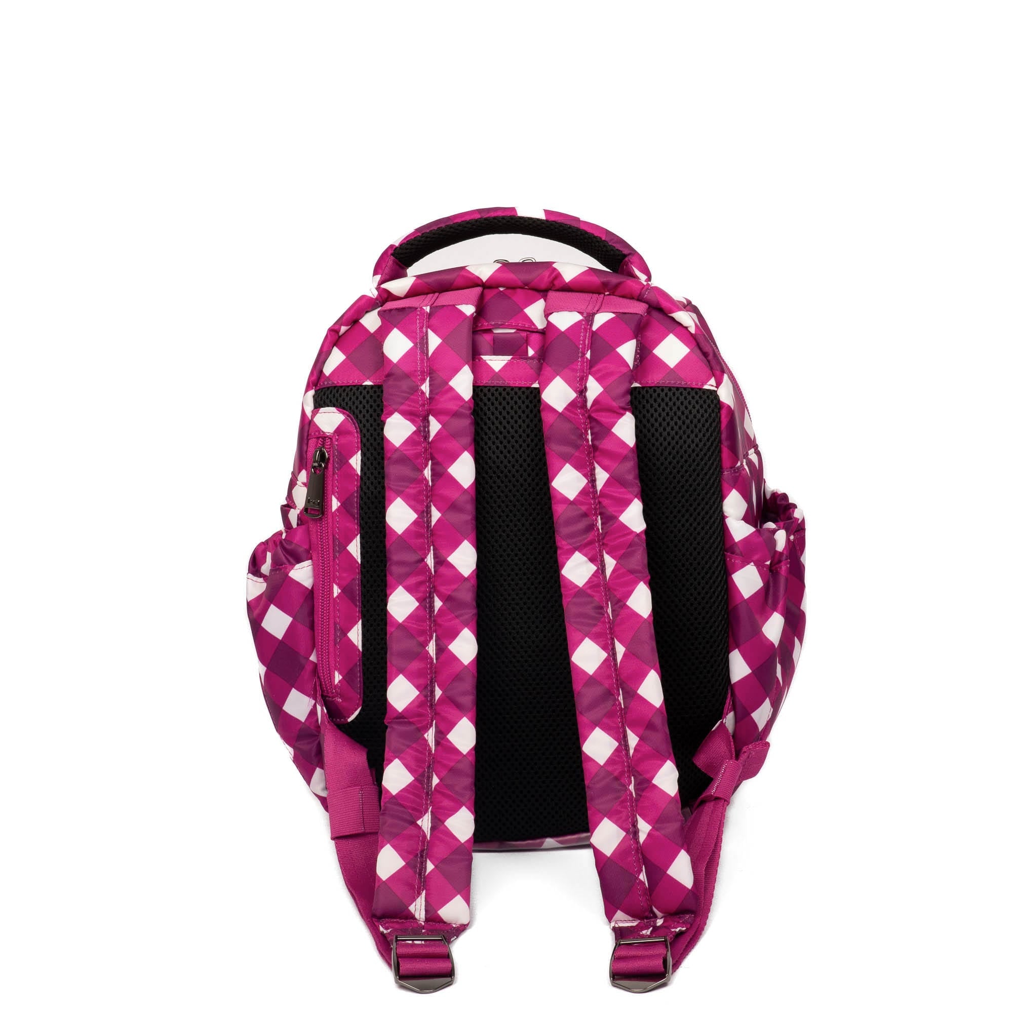 Hopper Shorty Backpack - GINGHAM BERRY - HopperShorty_GinghamBerry_04