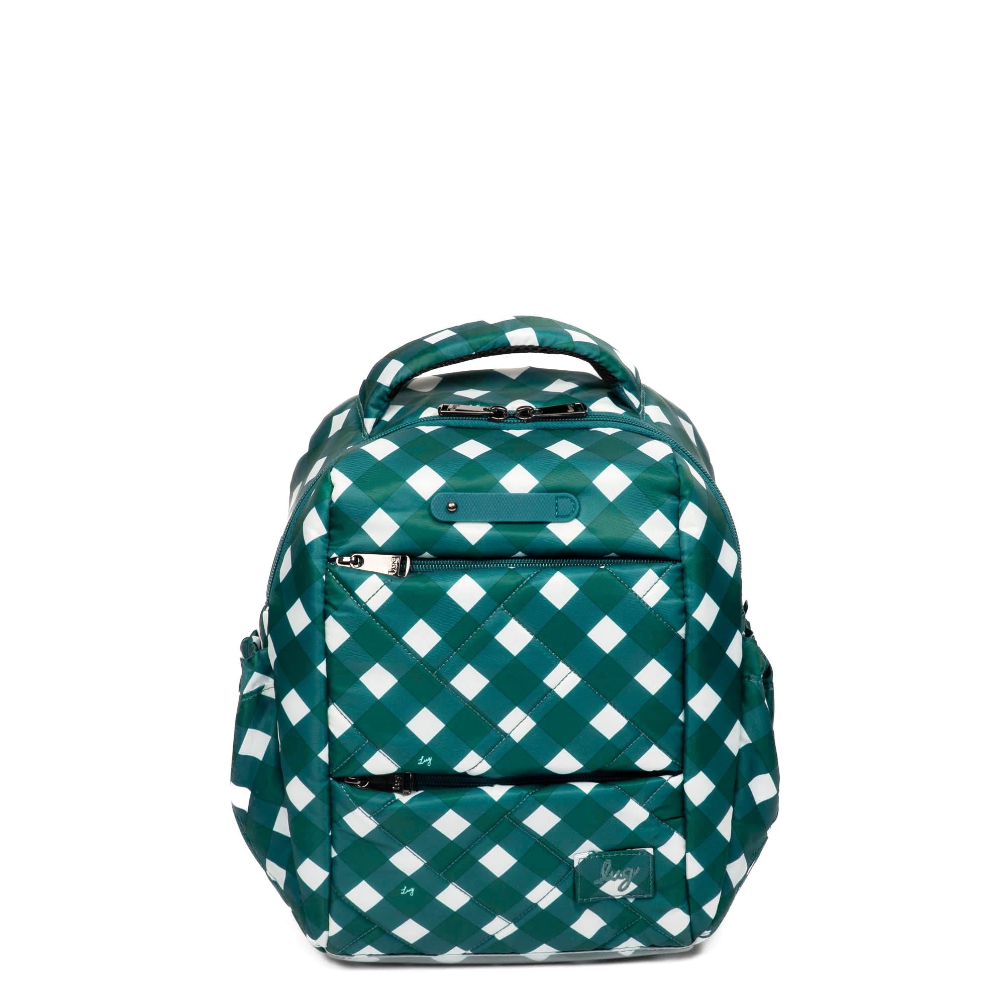 Hopper Shorty Backpack - GINGHAM EVERGREEN - HopperShorty_GinghamEvergreen_01