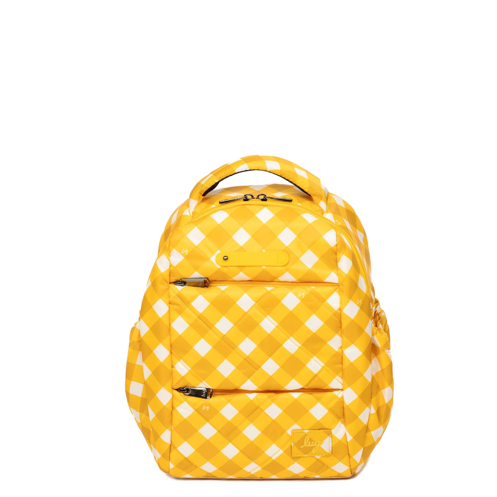 Hopper Shorty Backpack - GINGHAM MUSTARD - HopperShorty_GinghamMustard_01