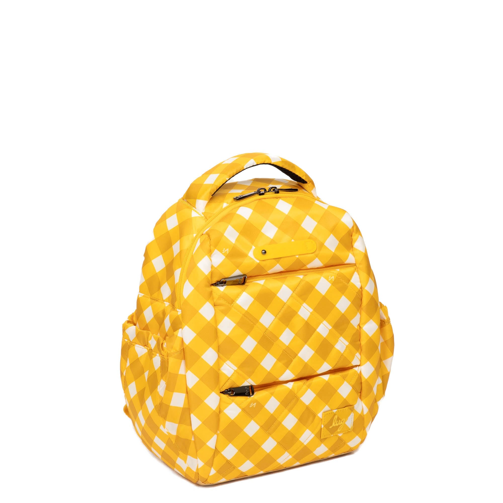 Hopper Shorty Backpack - GINGHAM MUSTARD - HopperShorty_GinghamMustard_02