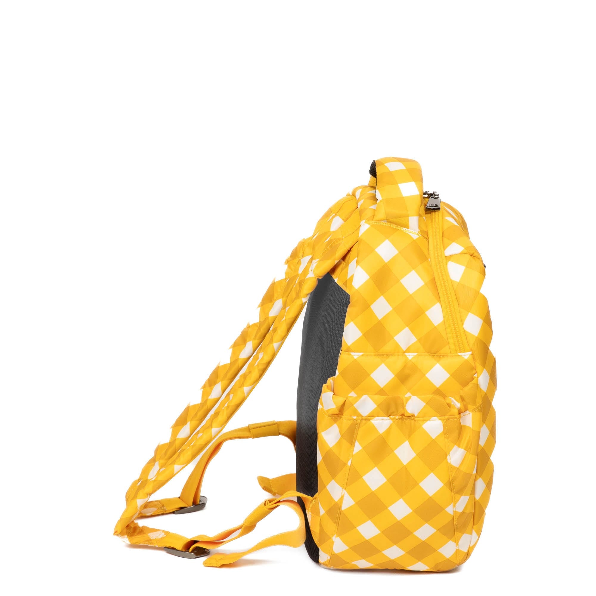 Hopper Shorty Backpack - GINGHAM MUSTARD - HopperShorty_GinghamMustard_03