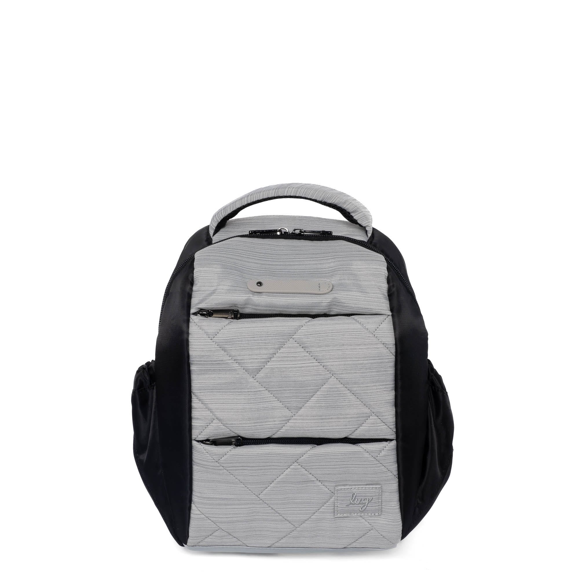 Hopper Shorty Backpack - BRUSHED SILVER BLACK - HopperShorty_SilverBlack_01