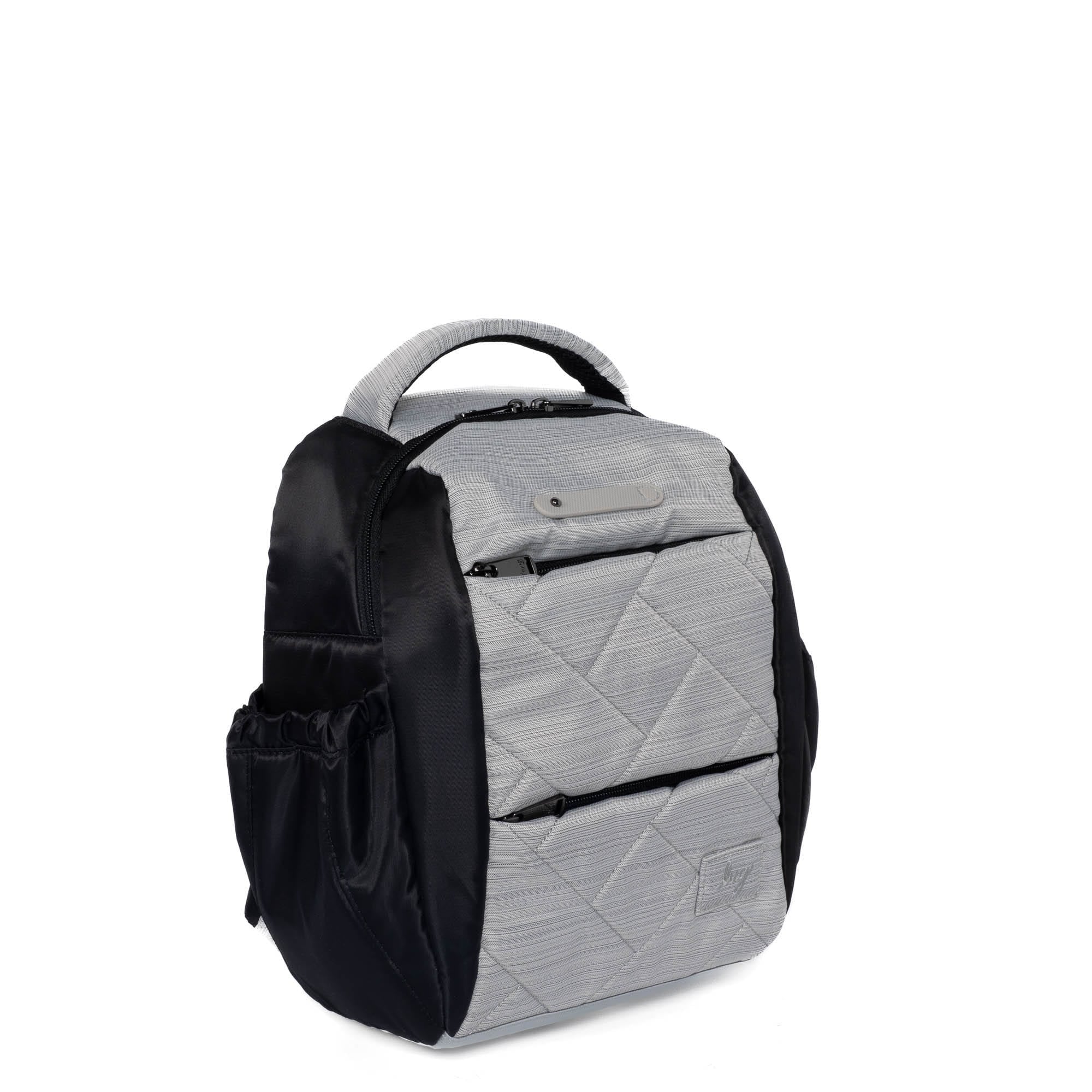 Hopper Shorty Backpack - BRUSHED SILVER BLACK - HopperShorty_SilverBlack_02