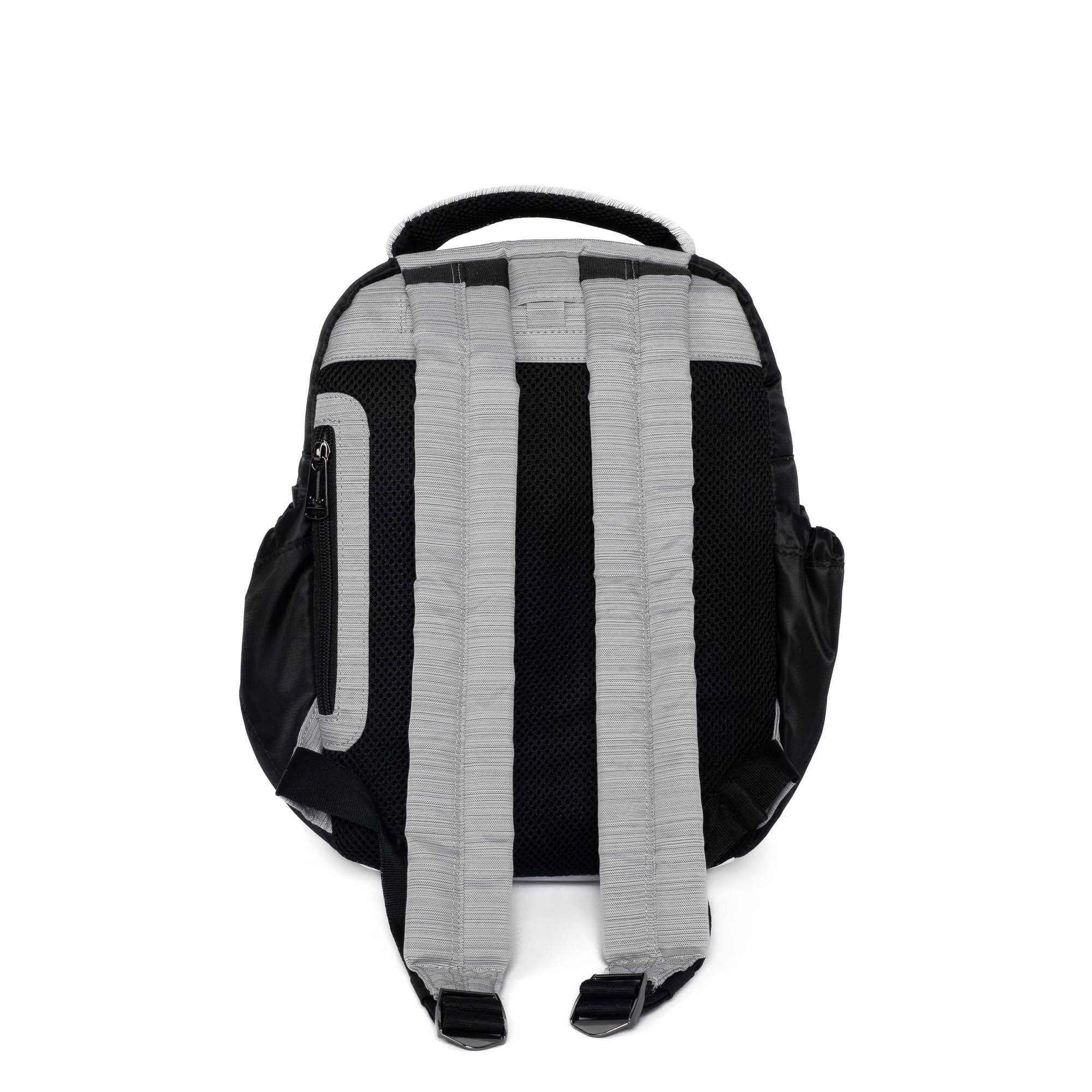 Hopper Shorty Backpack - BRUSHED SILVER BLACK - HopperShorty_SilverBlack_04