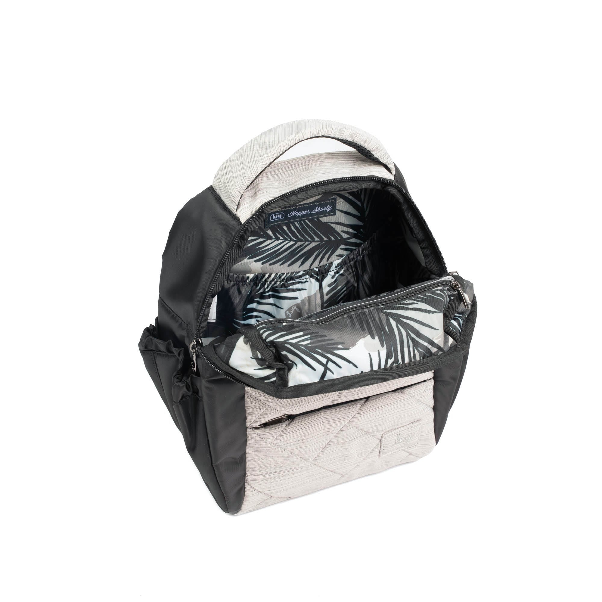 Hopper Shorty Backpack - BRUSHED SILVER BLACK - HopperShorty_SilverBlack_05