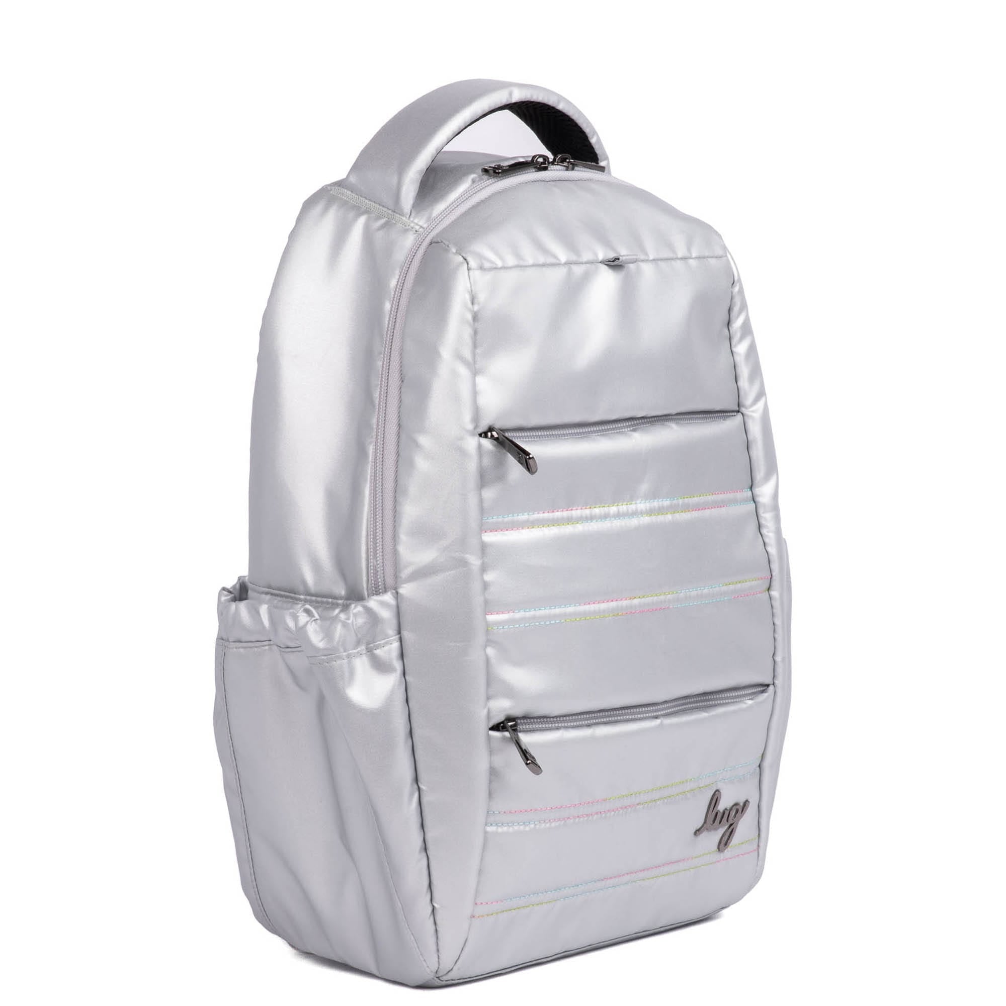 Hopper Backpack - METALLIC SILVER ICEPOP STITCH - Hopper_SilverwithIcepop_02
