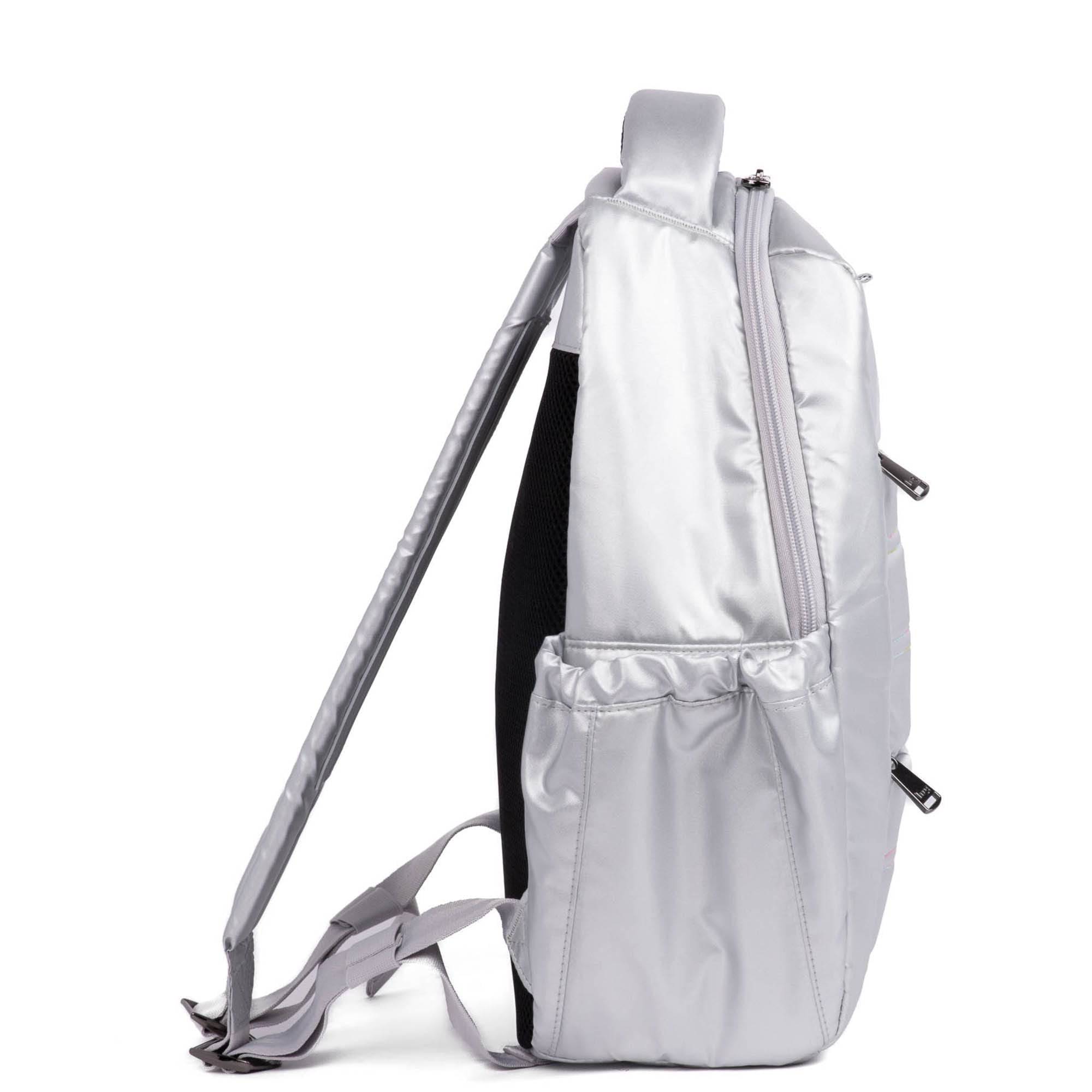 Hopper Backpack - METALLIC SILVER ICEPOP STITCH - Hopper_SilverwithIcepop_03