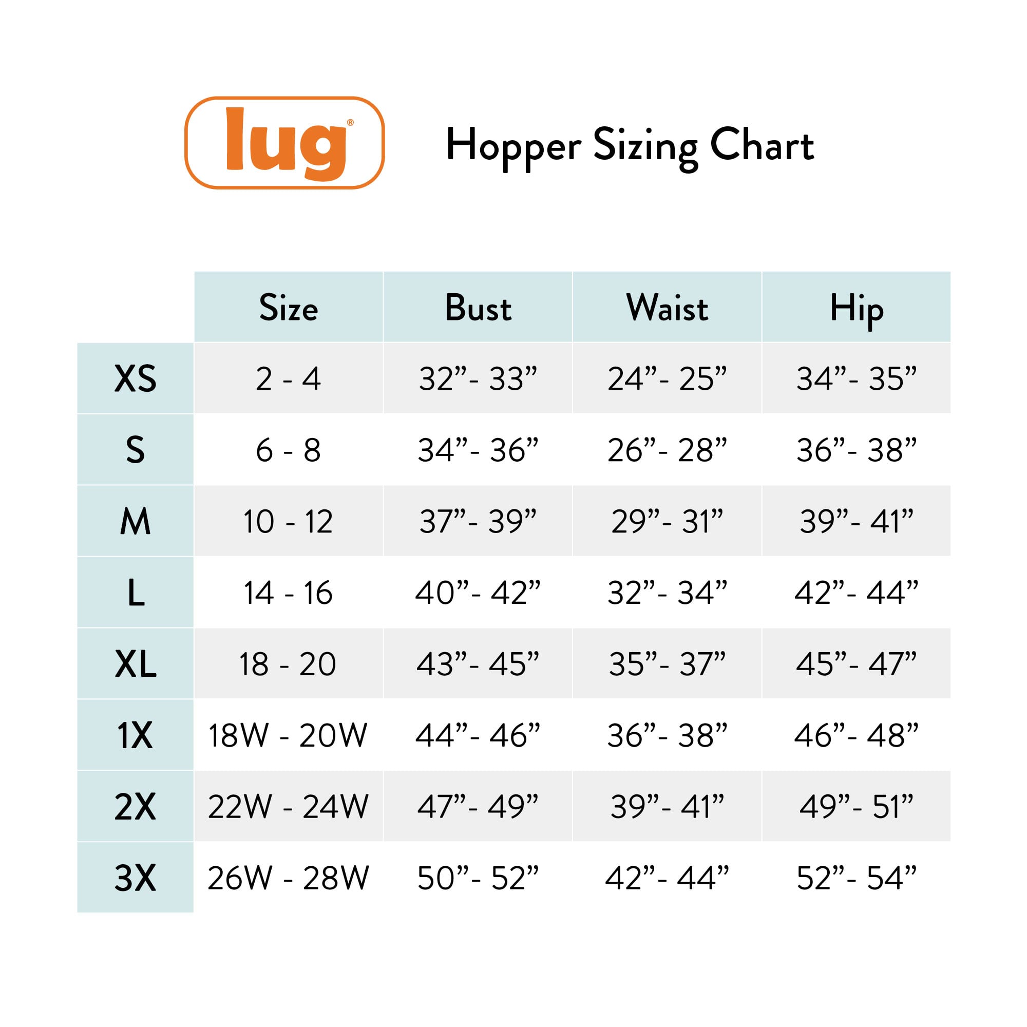 Hopper Cotton Jersey Tee - - Hopper_Sizing_Chart_2024_d741b13f-c997-41f8-b043-60f5dba9dd09