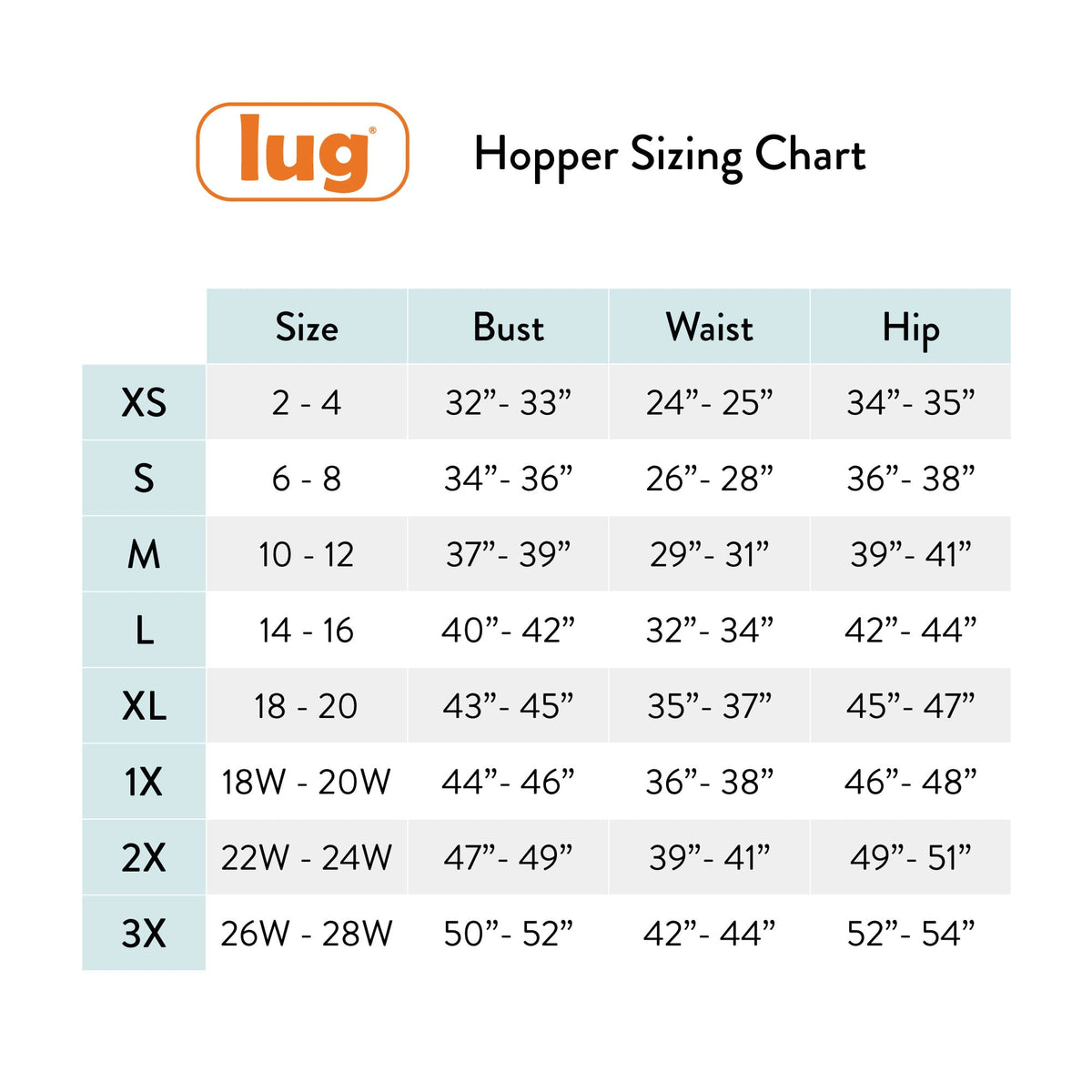Hopper Cotton Jersey Tee - - Hopper_Sizing_Chart_2024_d741b13f-c997-41f8-b043-60f5dba9dd09