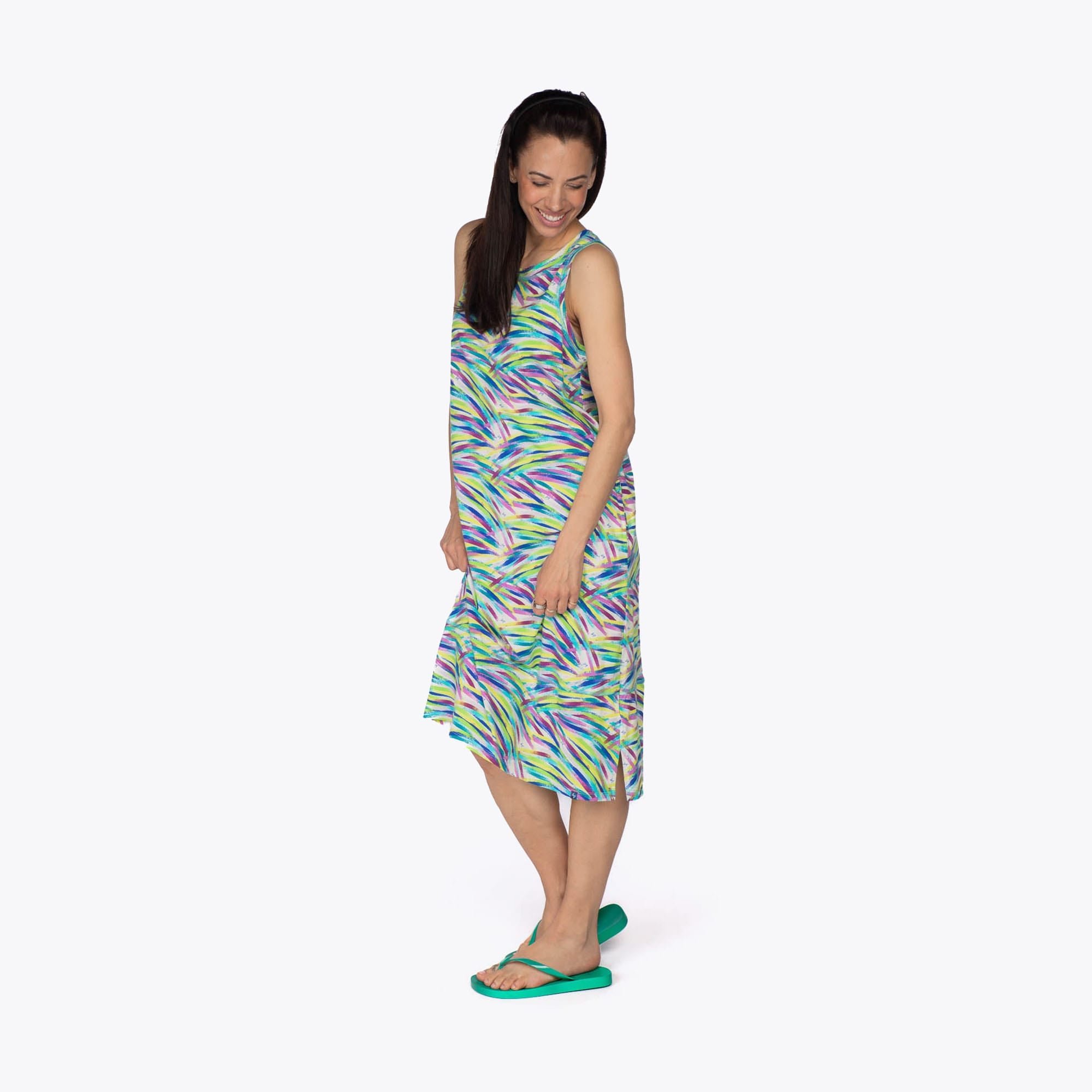 Hopscotch Sleeveless Dress - BRUSHSTROKES MULTI - Hopscotch_BrushstrokesMulti_S_03