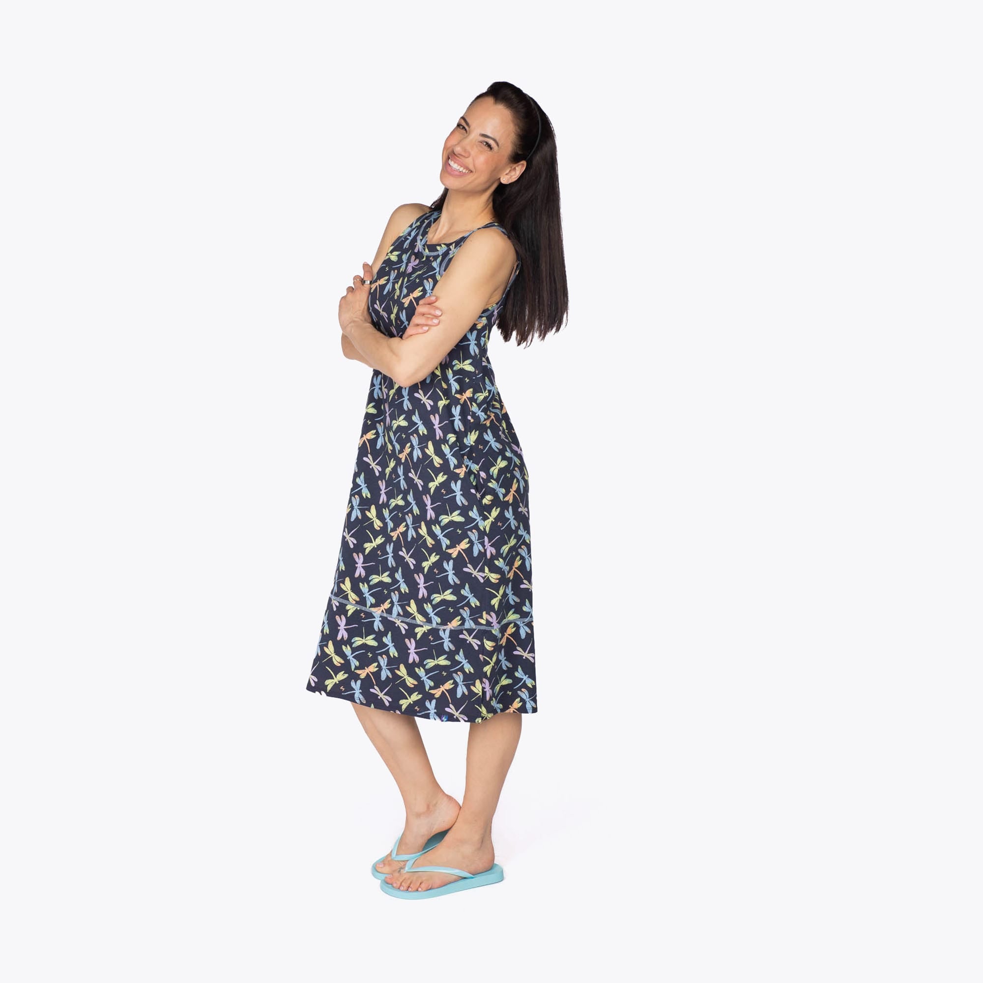 Hopscotch Sleeveless Dress - DRAGONFLY ICEPOP - Hopscotch_DragonflyIcePop_S_03