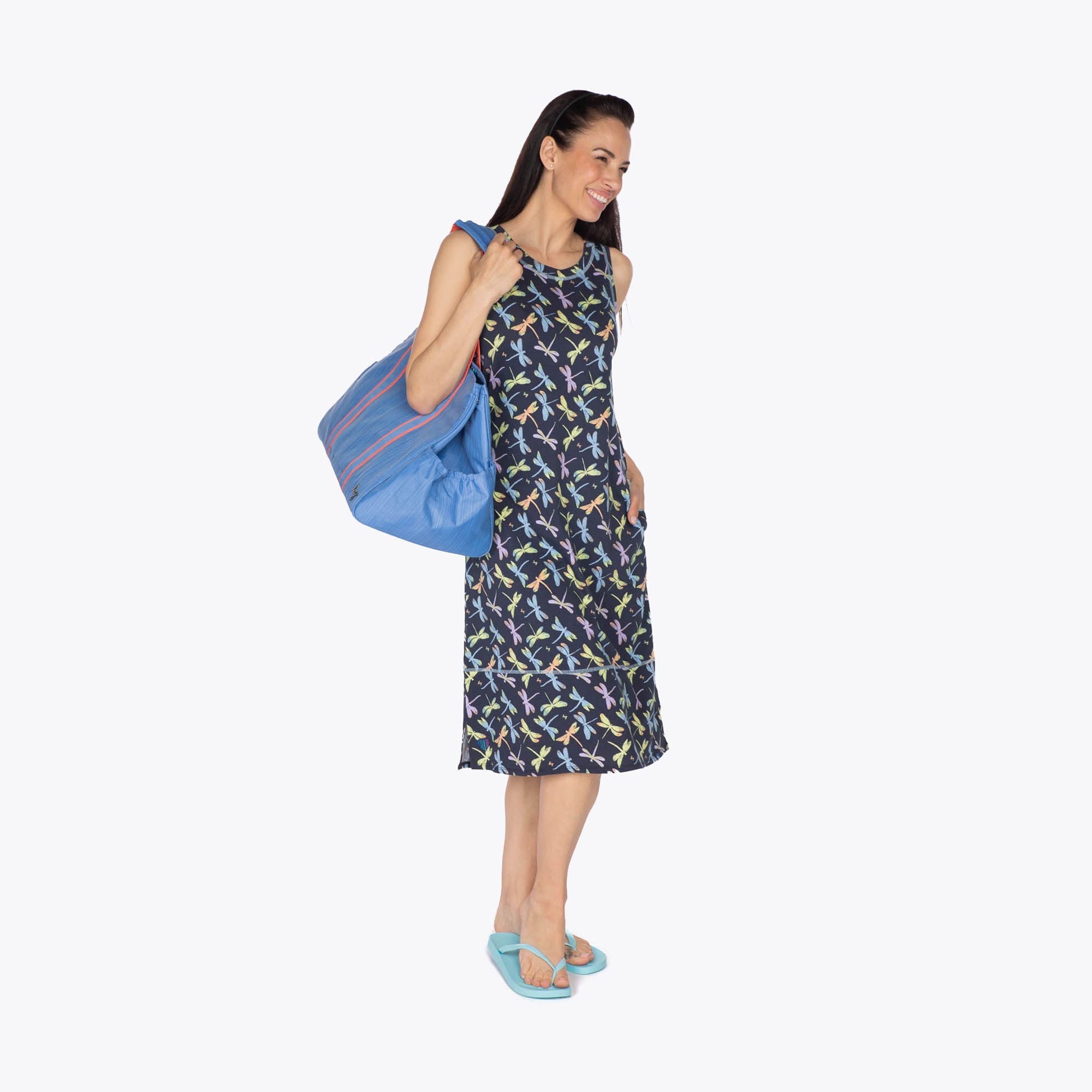 Hopscotch Sleeveless Dress - DRAGONFLY ICEPOP - Hopscotch_DragonflyIcePop_S_05a