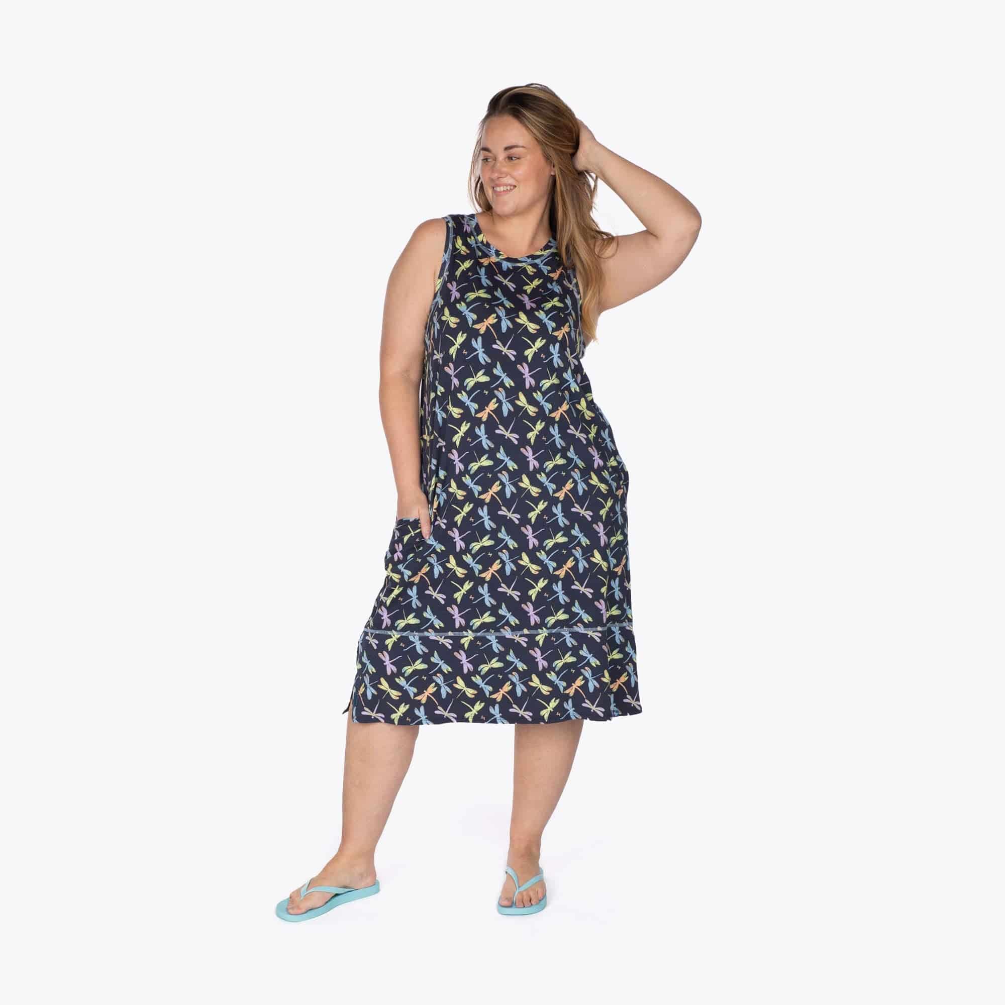 Hopscotch Sleeveless Dress - DRAGONFLY ICEPOP - Hopscotch_DragonflyIcePop_XL_01