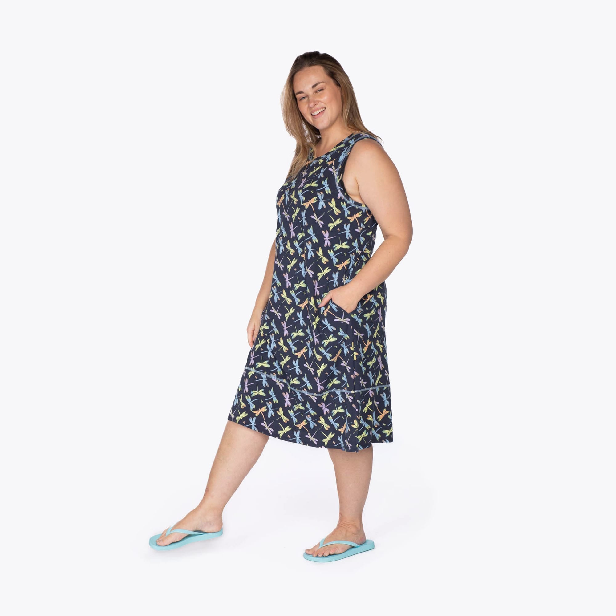 Hopscotch Sleeveless Dress - DRAGONFLY ICEPOP - Hopscotch_DragonflyIcePop_XL_03