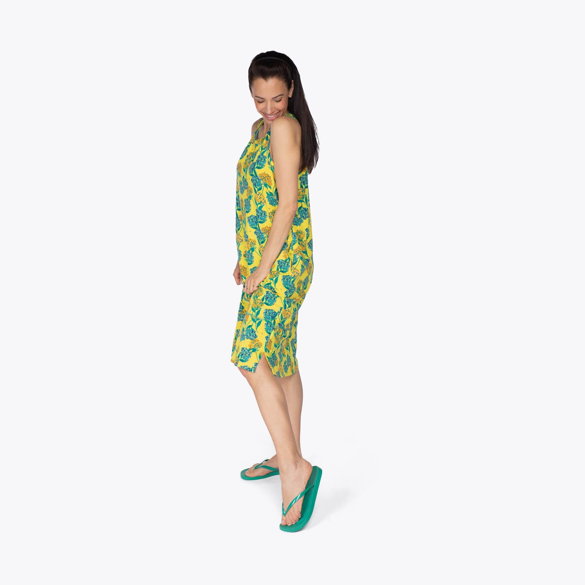 Hopscotch Sleeveless Dress - HYDRANGEA YELLOW - Hopscotch_HydrangeaYellow_S_03