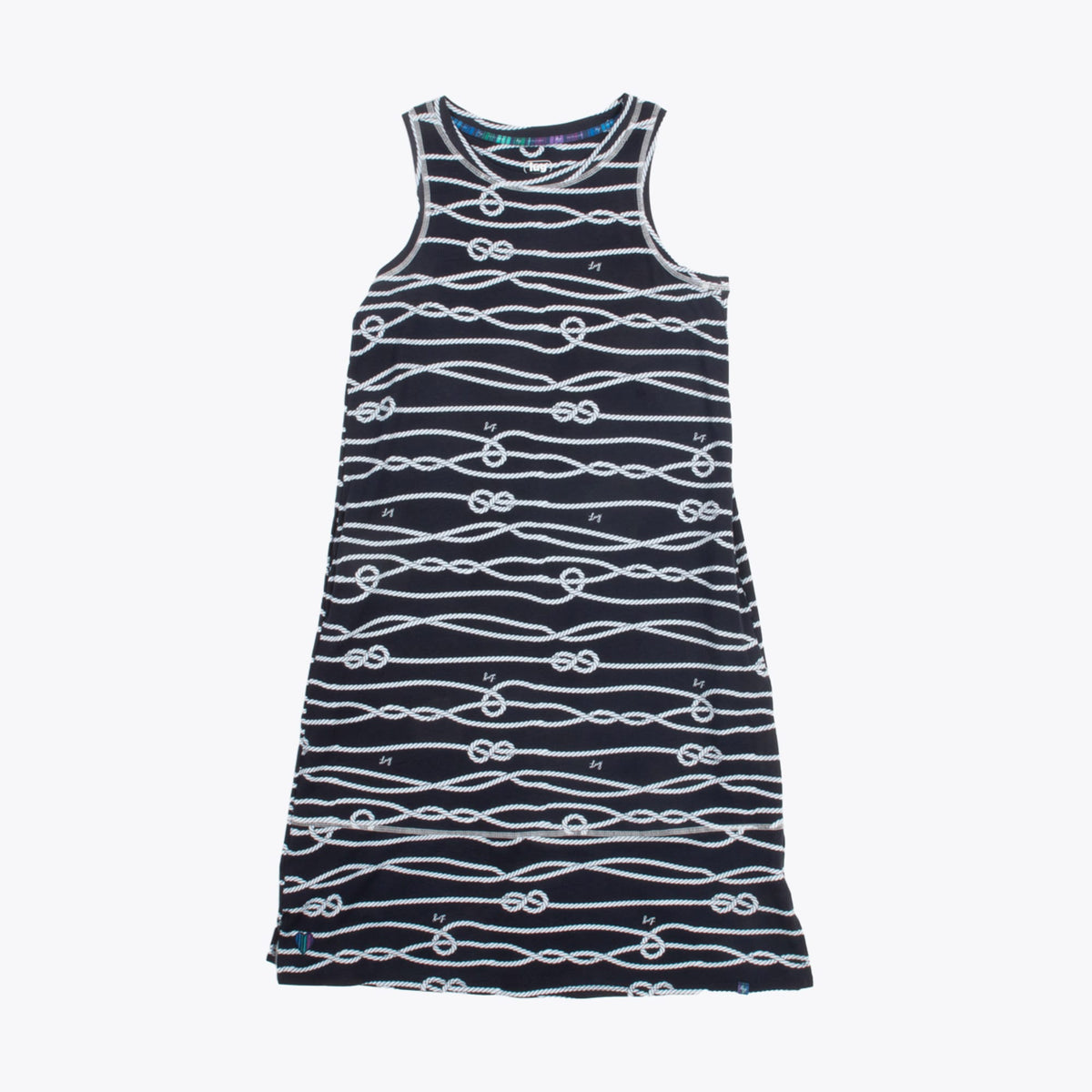 Hopscotch Sleeveless Dress - NAUTICAL NAVY - Hopscotch_NauticalNavy_Flatlay