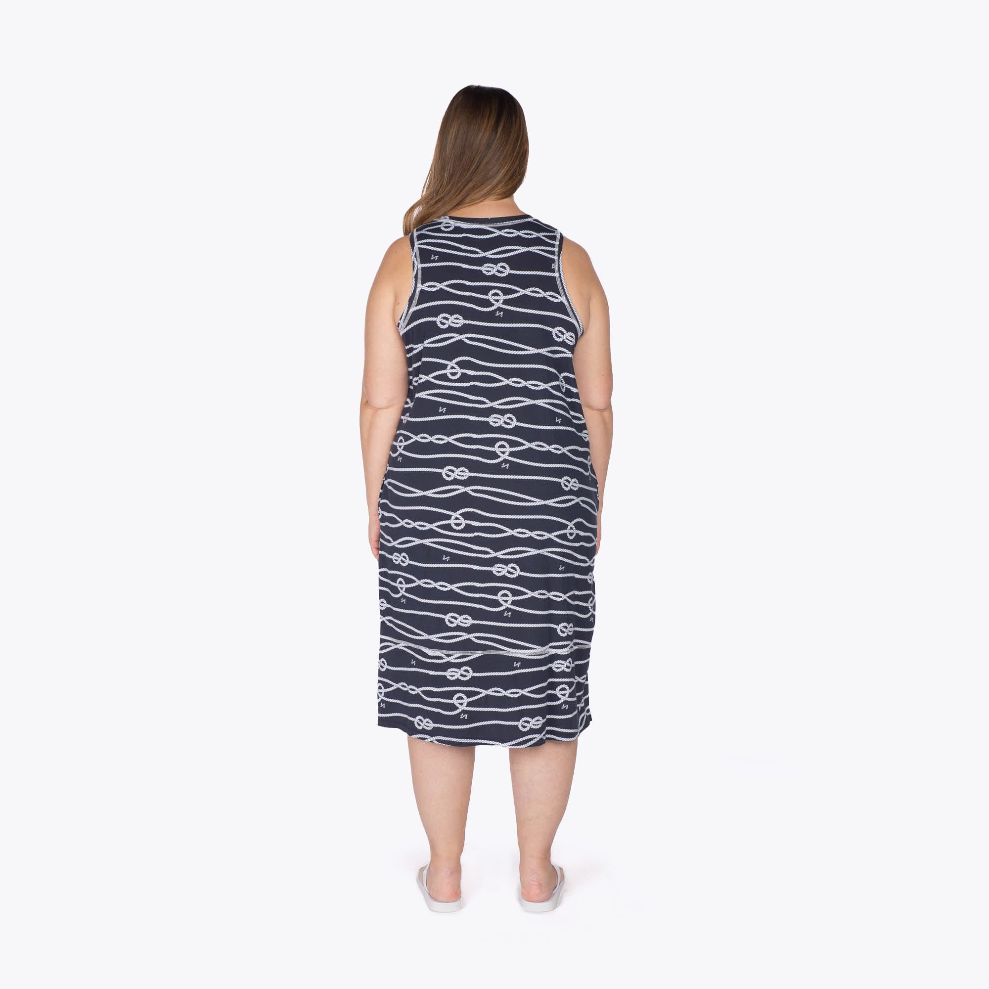 Hopscotch Sleeveless Dress - NAUTICAL NAVY - Hopscotch_NauticalNavy_XL_02