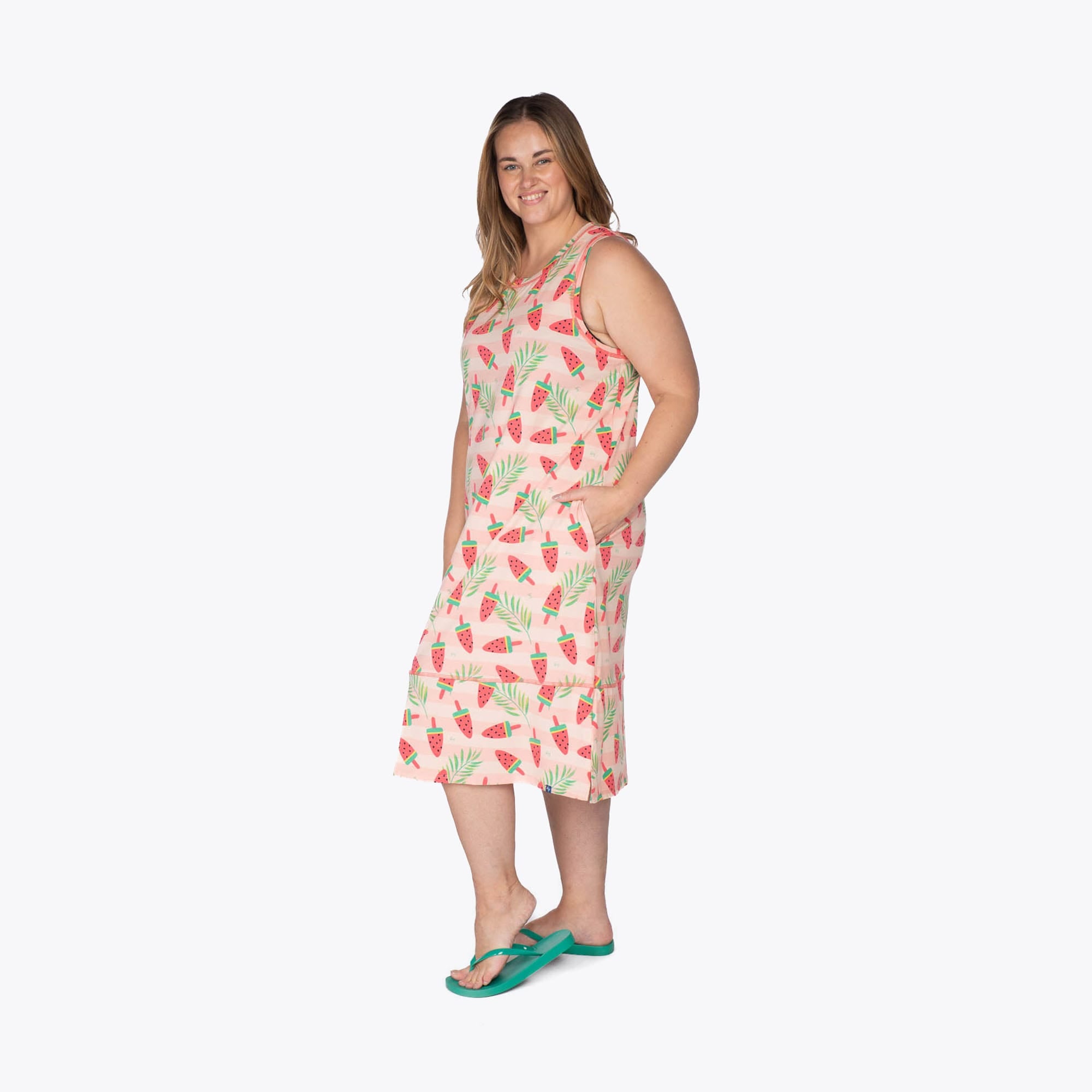 Hopscotch Sleeveless Dress - POPSICLE PINK - Hopscotch_PopsiclePink_XL_03