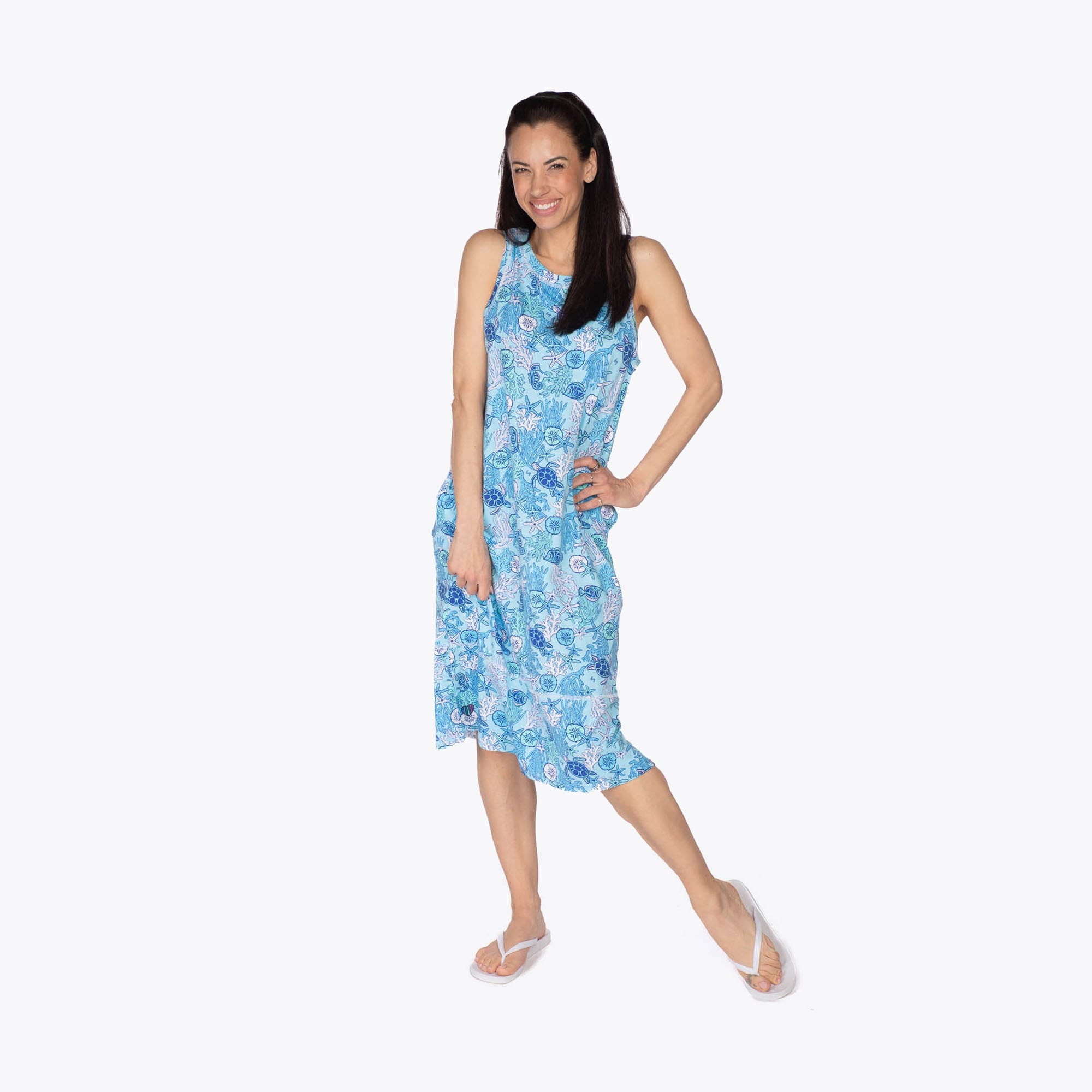 Hopscotch Sleeveless Dress - SEALIFE BLUE - Hopscotch_SealifeBlue_S_01_4f9defee-e5ec-4727-8dfc-11fbb321abb6