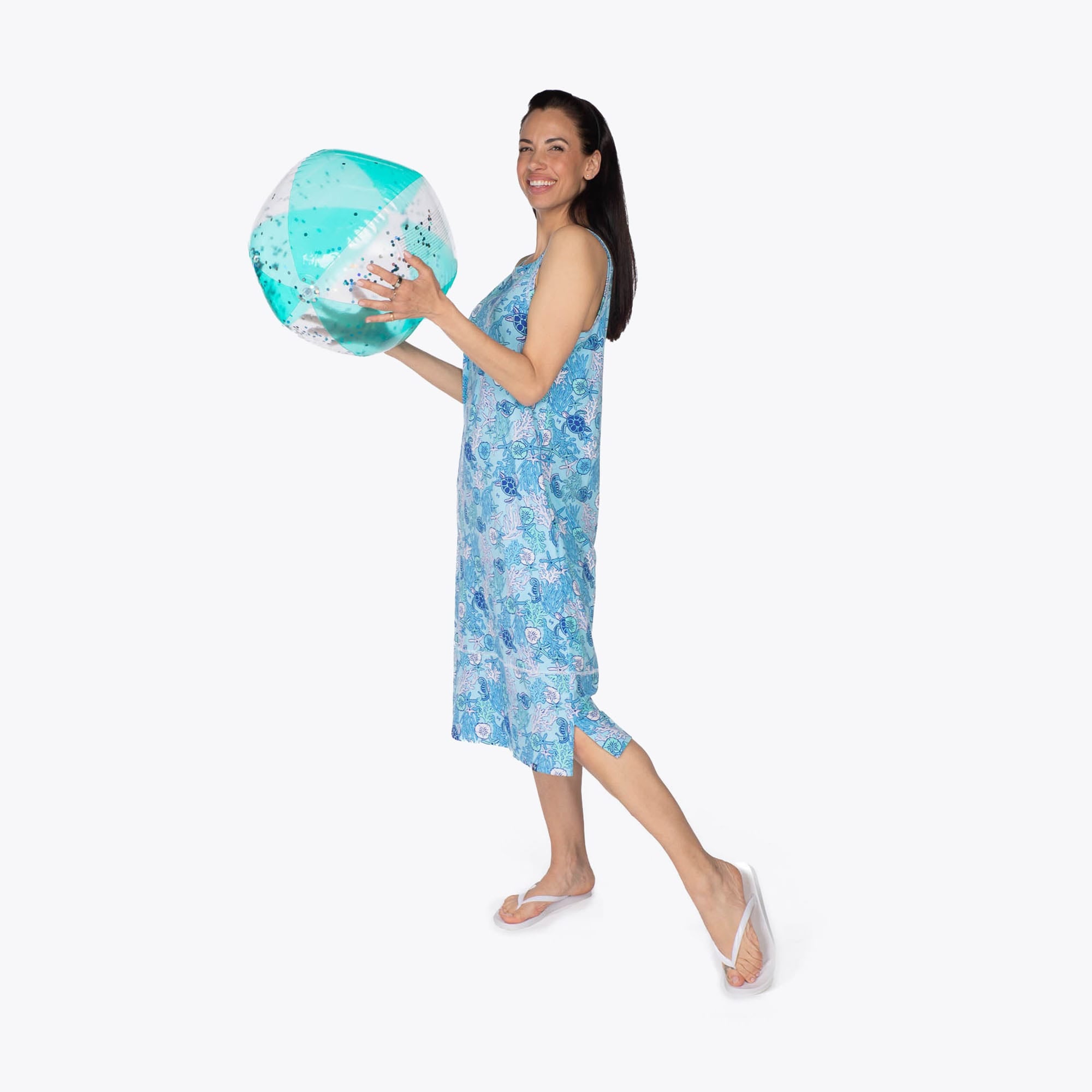 Hopscotch Sleeveless Dress - SEALIFE BLUE - Hopscotch_SealifeBlue_S_05