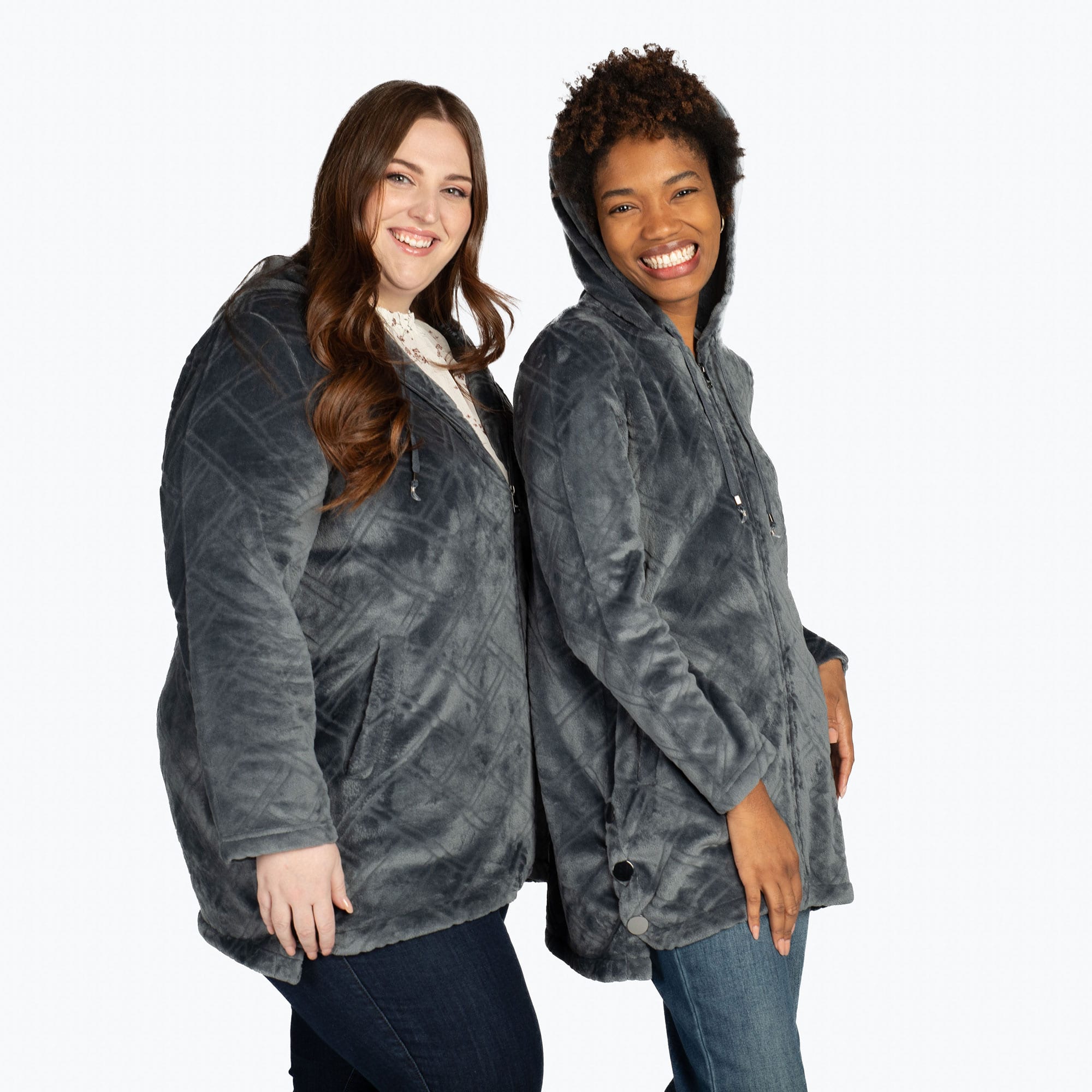 Huddle Plush Zip Lounger - FOG GREY - HuddleApparel_FogGrey_BothSizes_01_55816f53-ec34-4946-a9cb-ba0d5faf156c