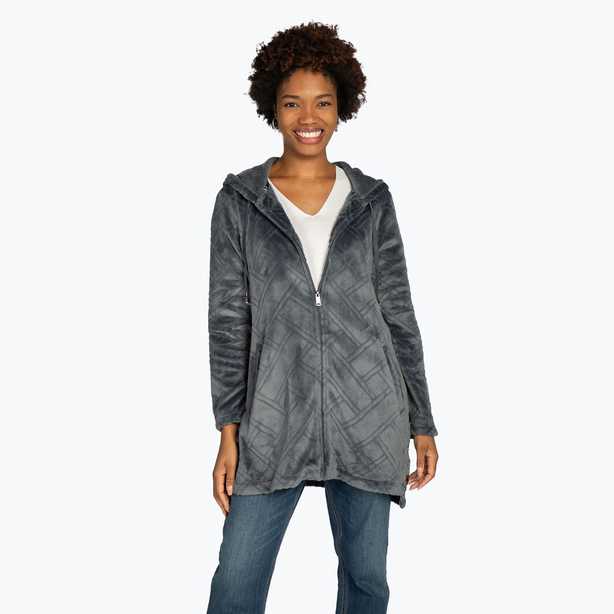 Huddle Plush Zip Lounger - FOG GREY - HuddleApparel_FogGrey_S_06