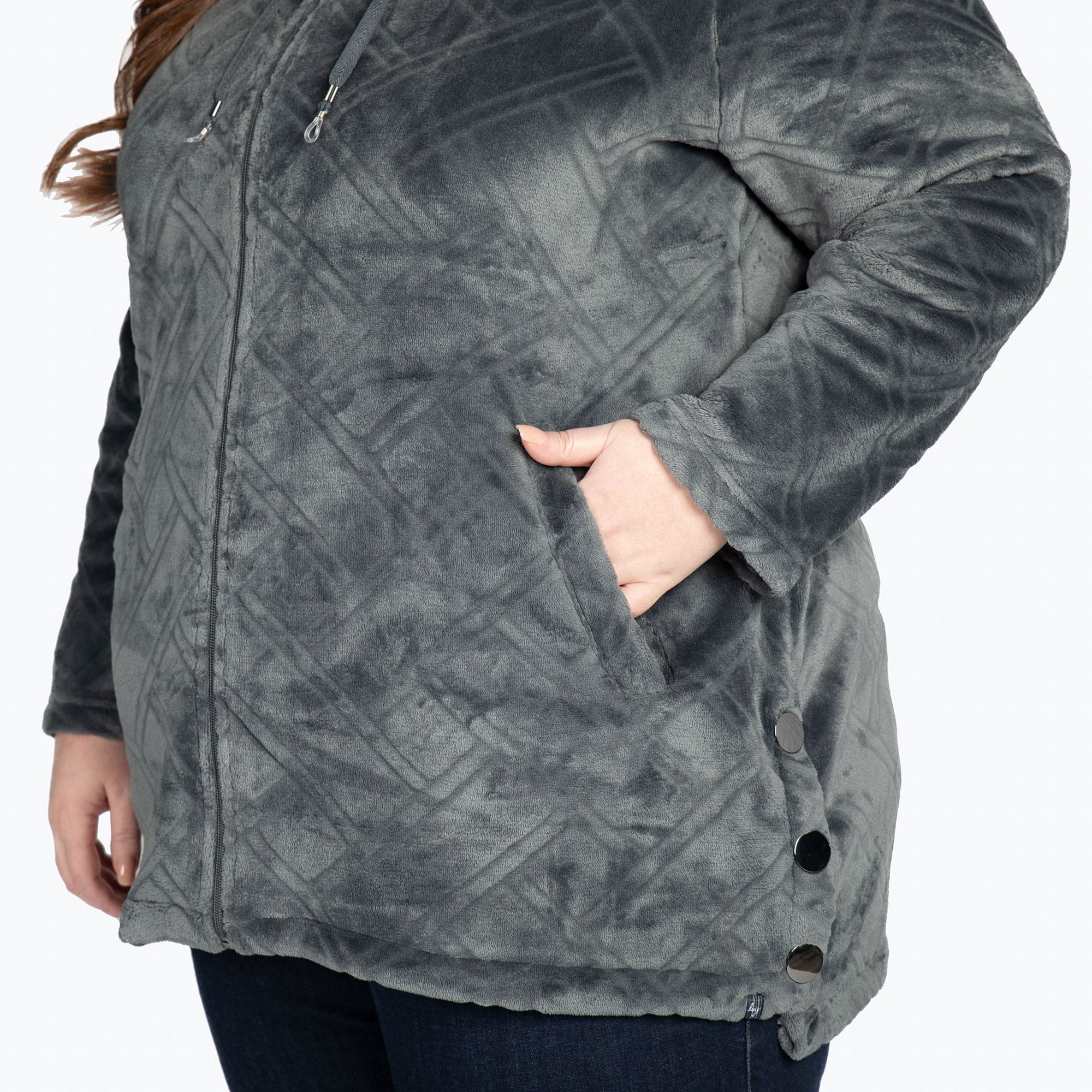 Huddle Plush Zip Lounger - FOG GREY - HuddleApparel_FogGrey_XL_04