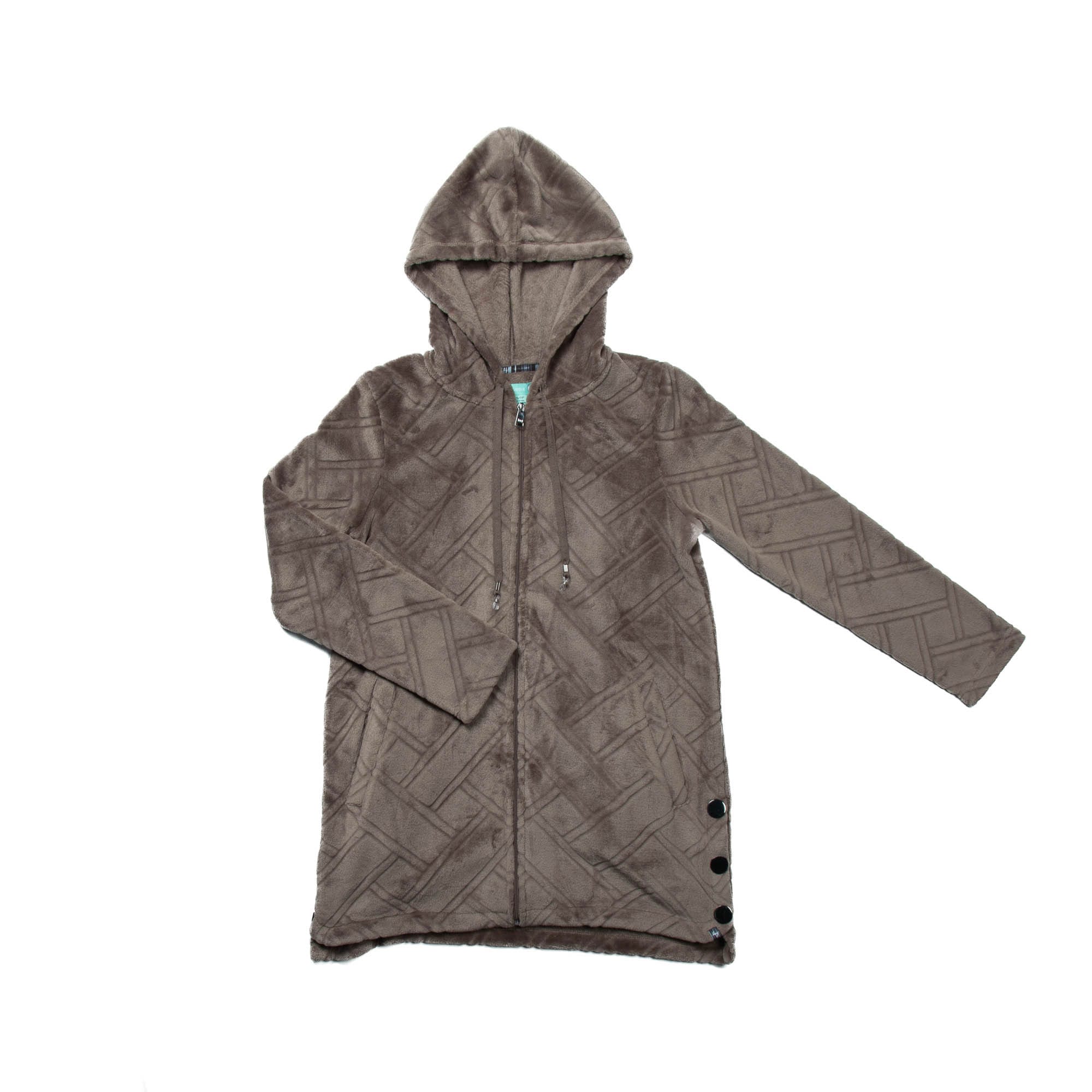 Huddle Plush Zip Lounger - WALNUT BROWN - HuddleApparel_WalnutBrown_Flatlay_01_5fe376ca-0982-4764-9dbe-1adbe35d1468