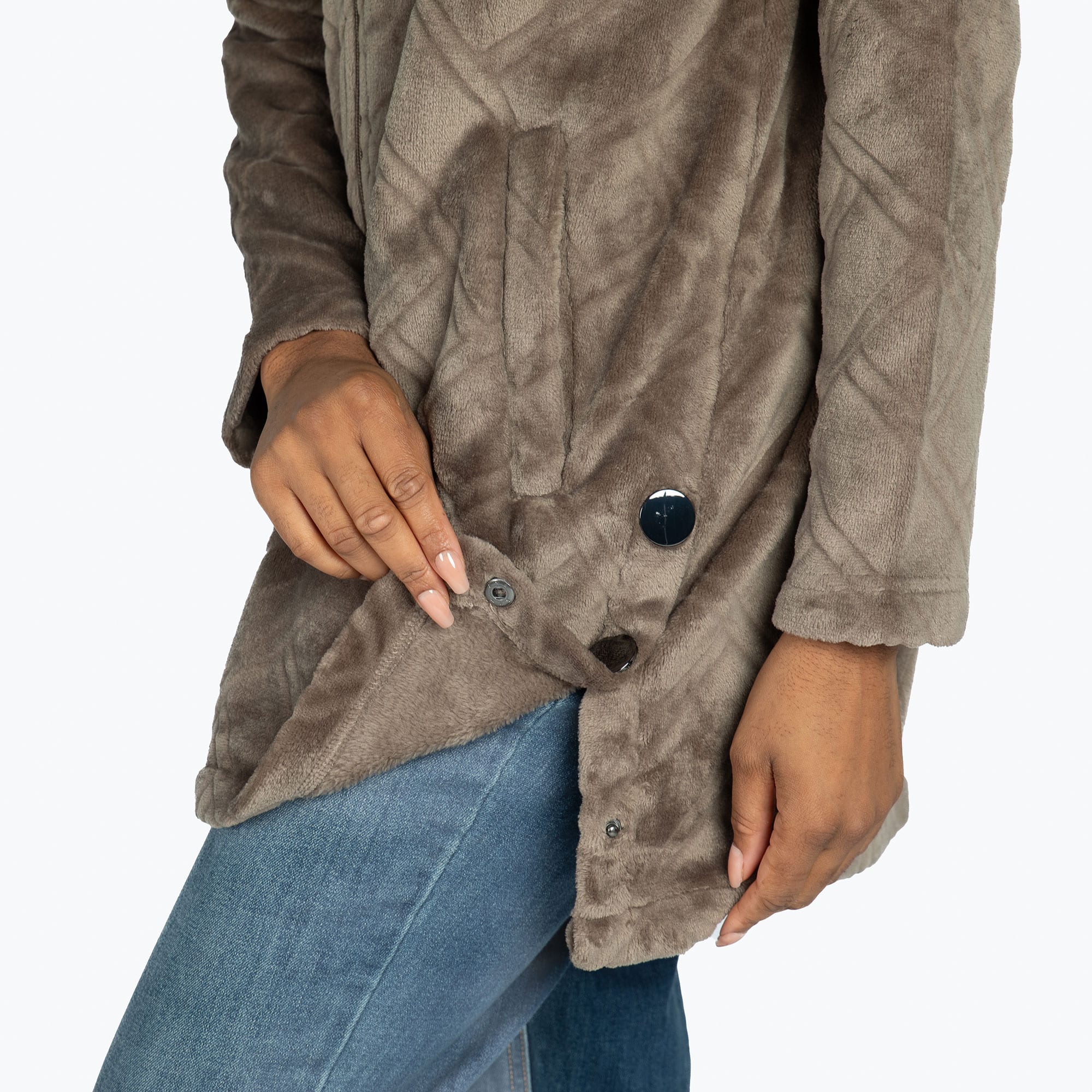 Huddle Plush Zip Lounger - WALNUT BROWN - HuddleApparel_WalnutBrown_S_05