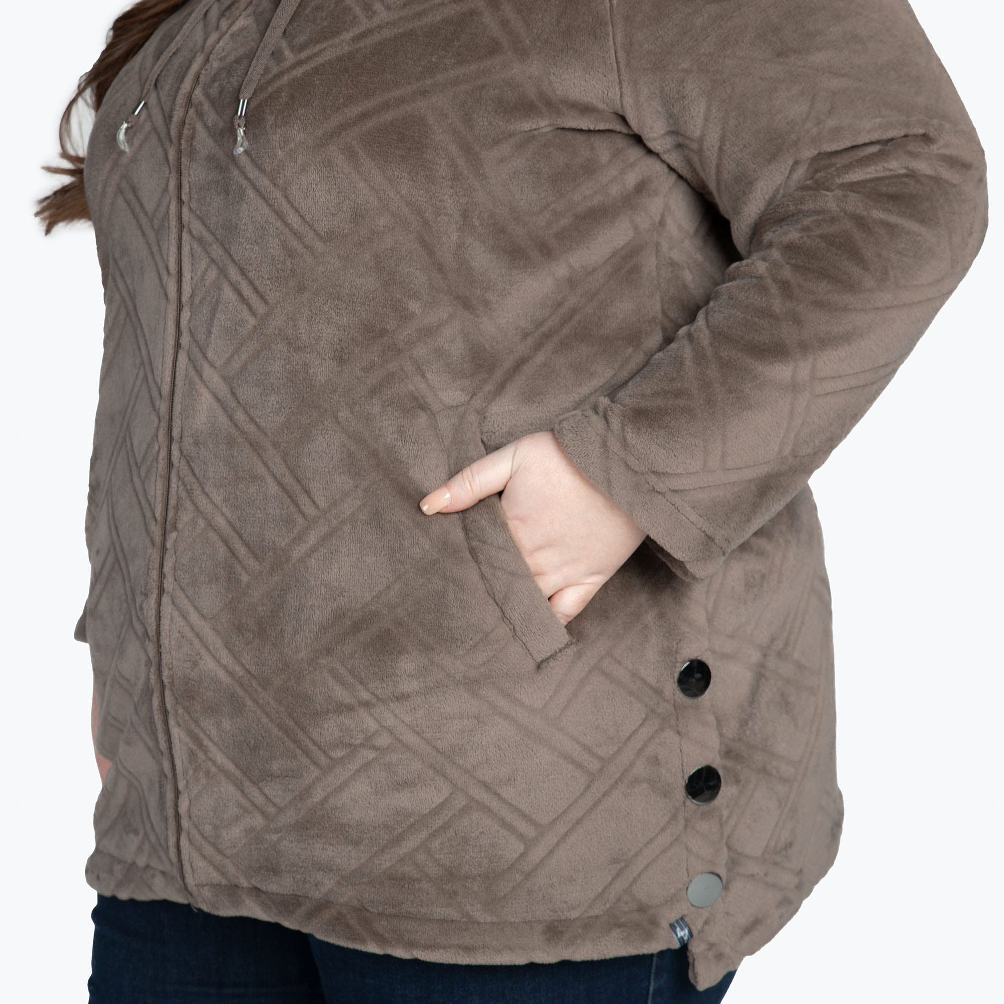 Huddle Plush Zip Lounger - WALNUT BROWN - HuddleApparel_WalnutBrown_XL_04