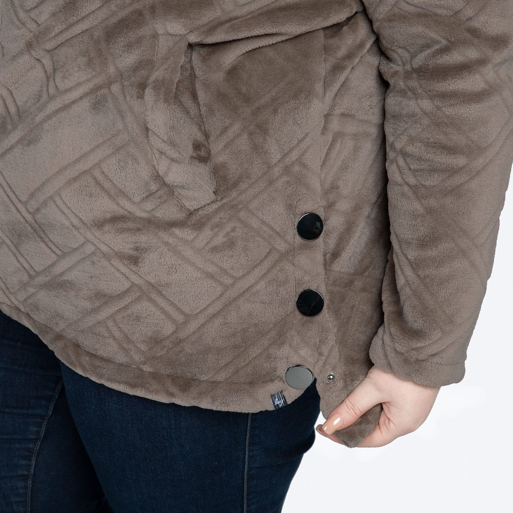 Huddle Plush Zip Lounger - WALNUT BROWN - HuddleApparel_WalnutBrown_XL_05