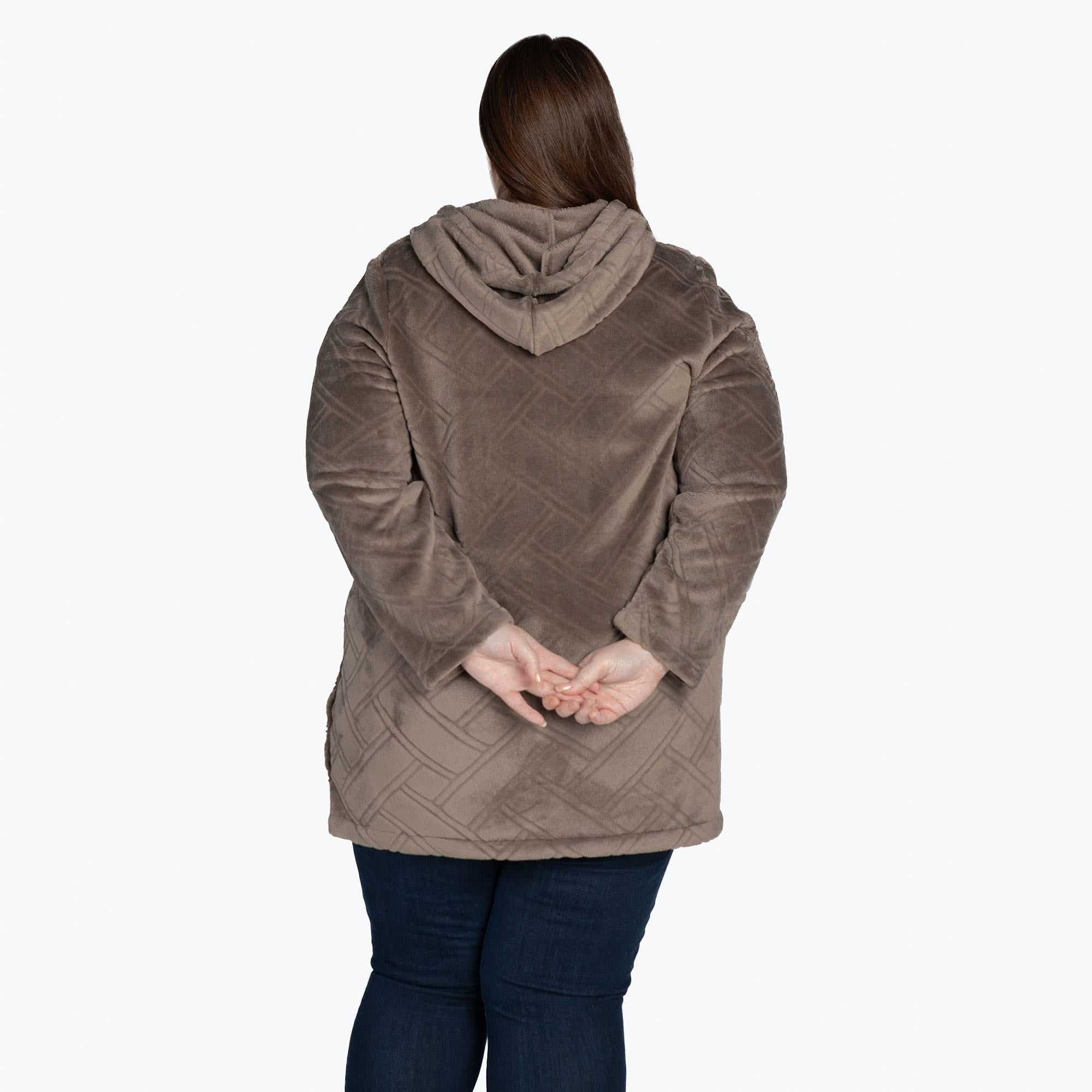 Huddle Plush Zip Lounger - WALNUT BROWN - HuddleApparel_WalnutBrown_XL_08