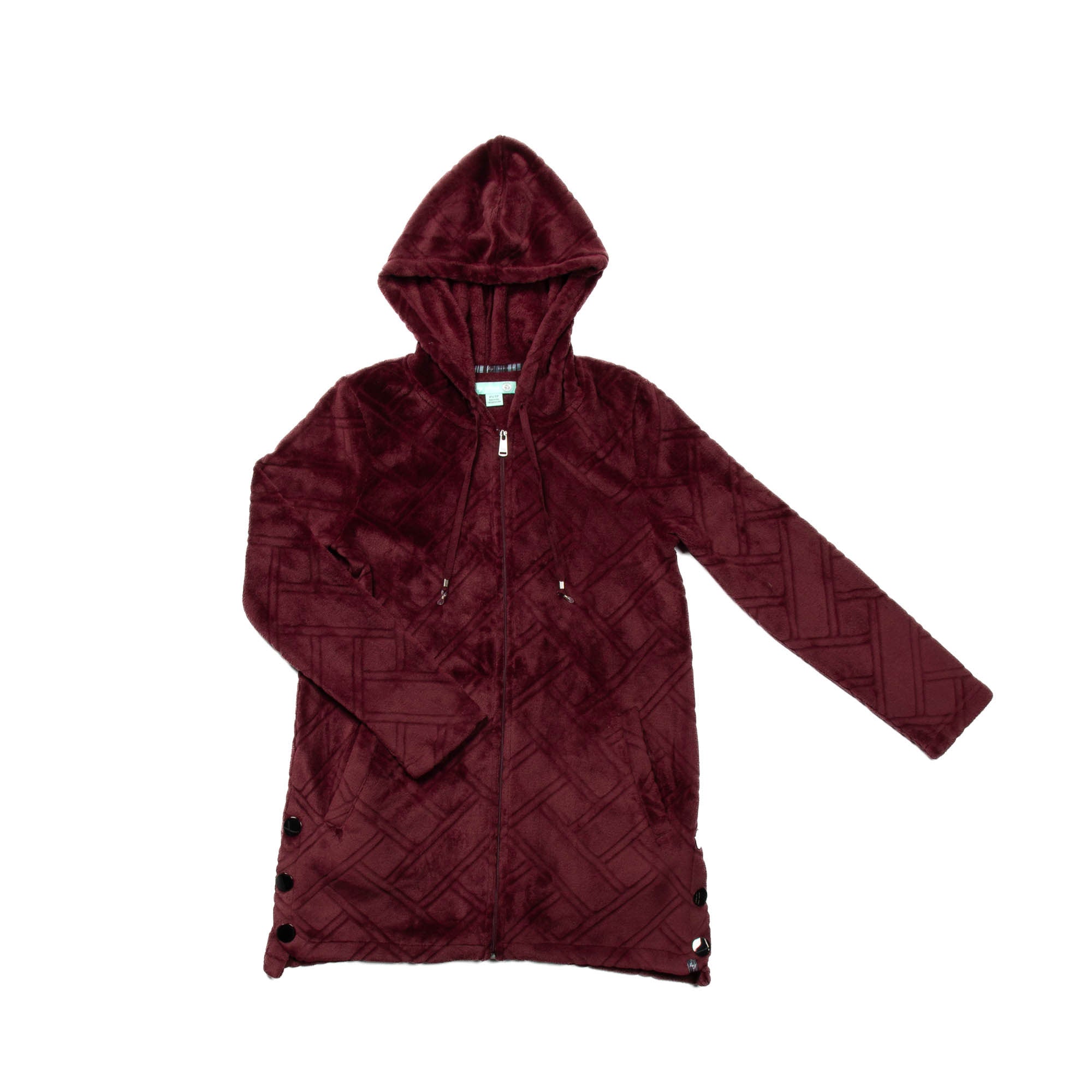 Huddle Plush Zip Lounger - WINE RED - HuddleApparel_WineRed_01_525a040a-bb28-43c8-907f-d753b0552cee