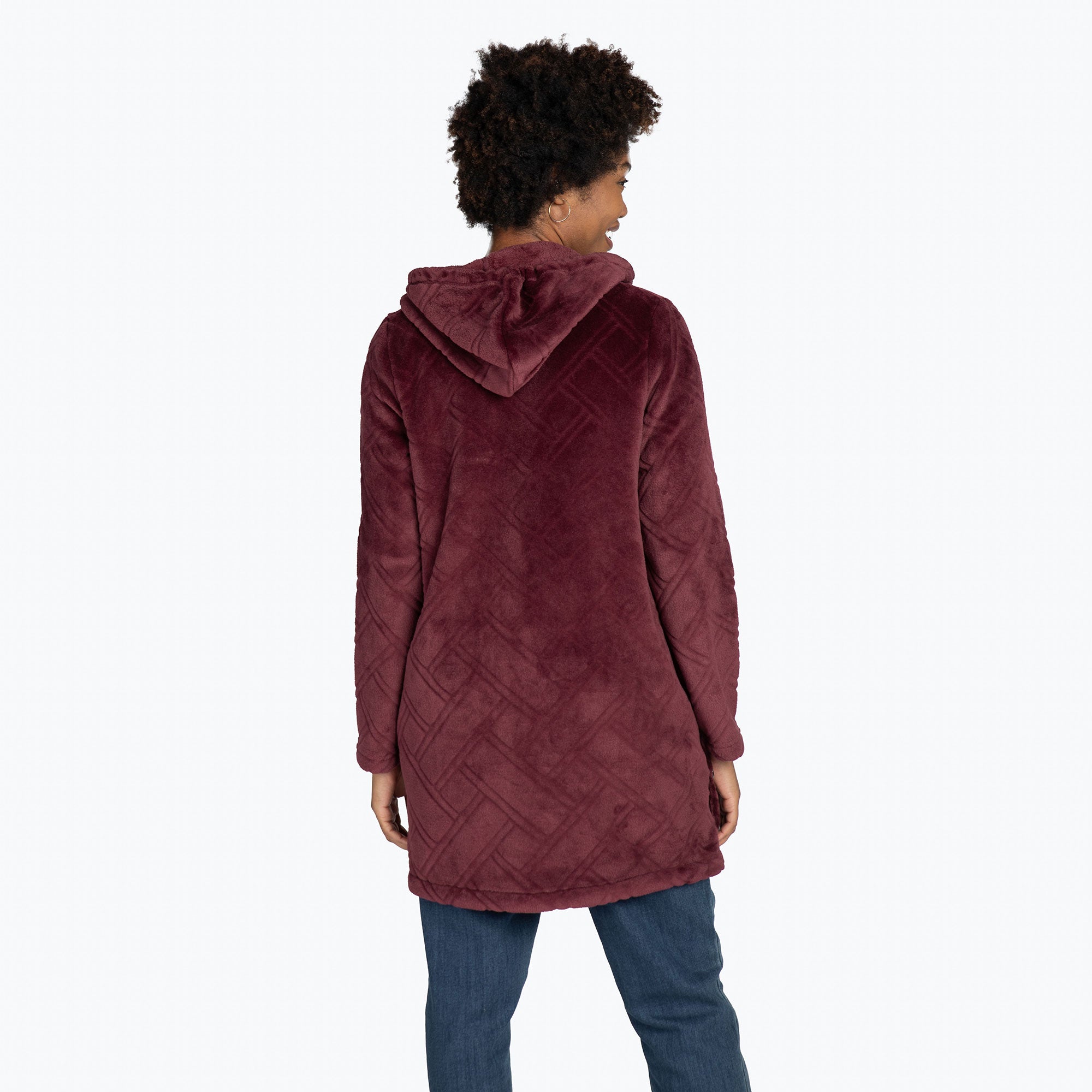 Huddle Plush Zip Lounger - WINE RED - HuddleApparel_WineRed_S_08