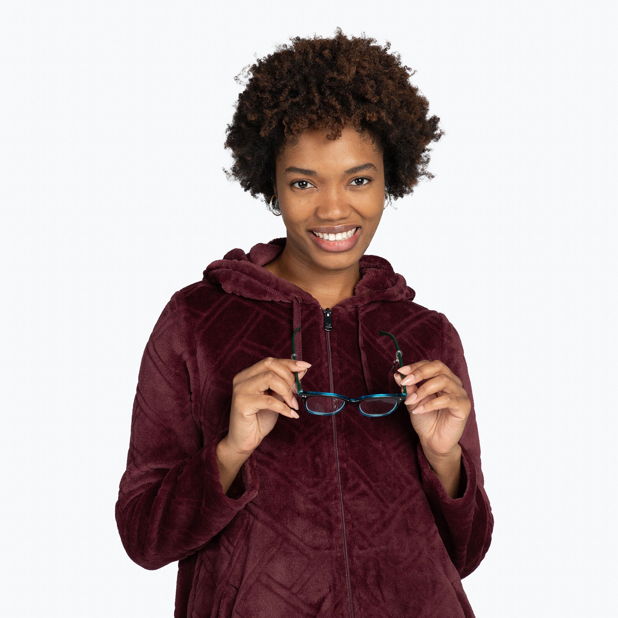 Huddle Plush Zip Lounger - WINE RED - HuddleApparel_WineRed_S_09